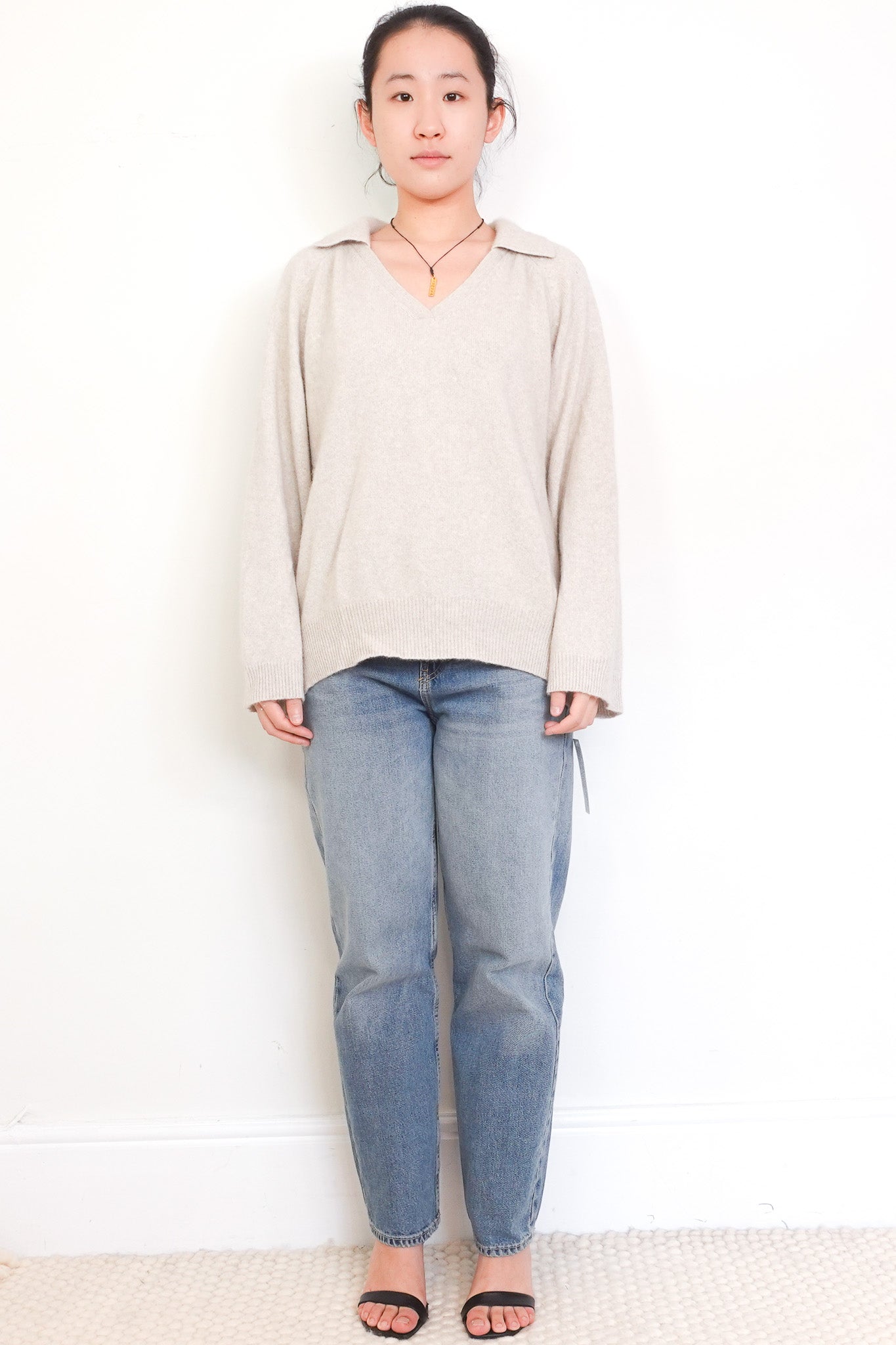 Loulou Studio Grey Sperone Wool Jumper RRP £300 | Authentic Preloved