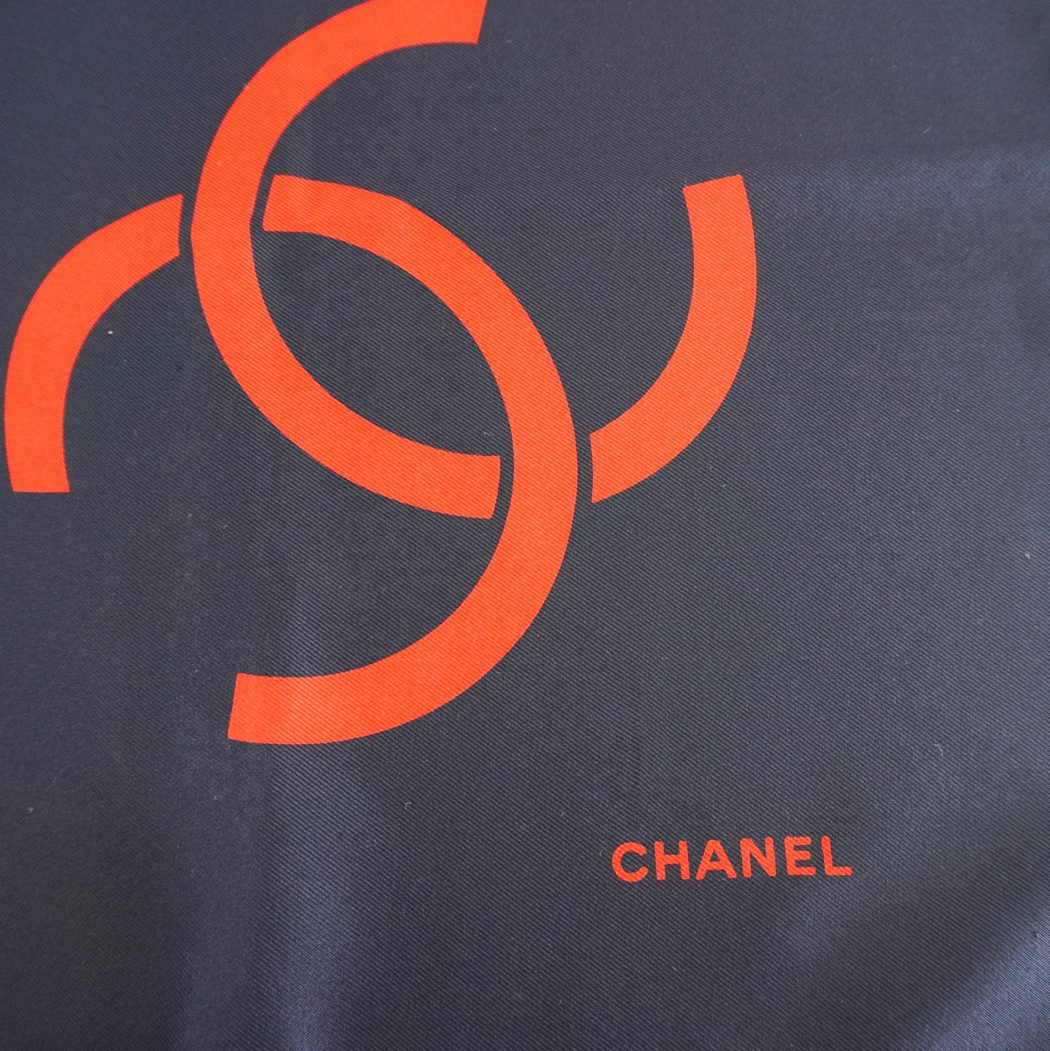 Chanel Navy Silk CC Scarf RRP £700 | Authentic Preloved - Reloved Again