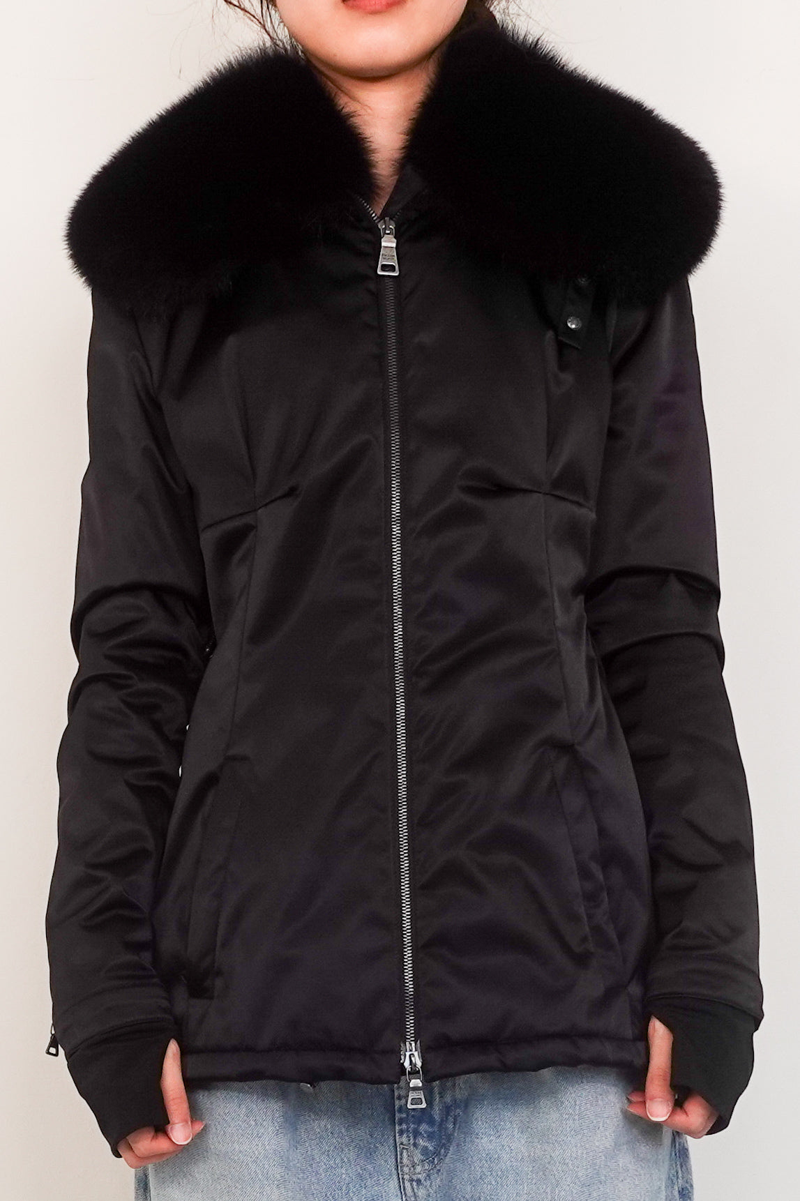 fur collared bomber jacket RRP £1500