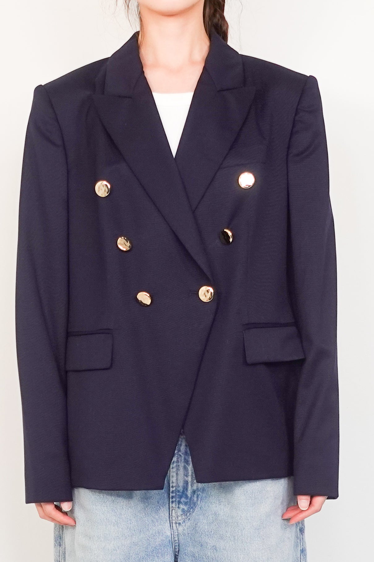 navy double breasted blazer RRP £900