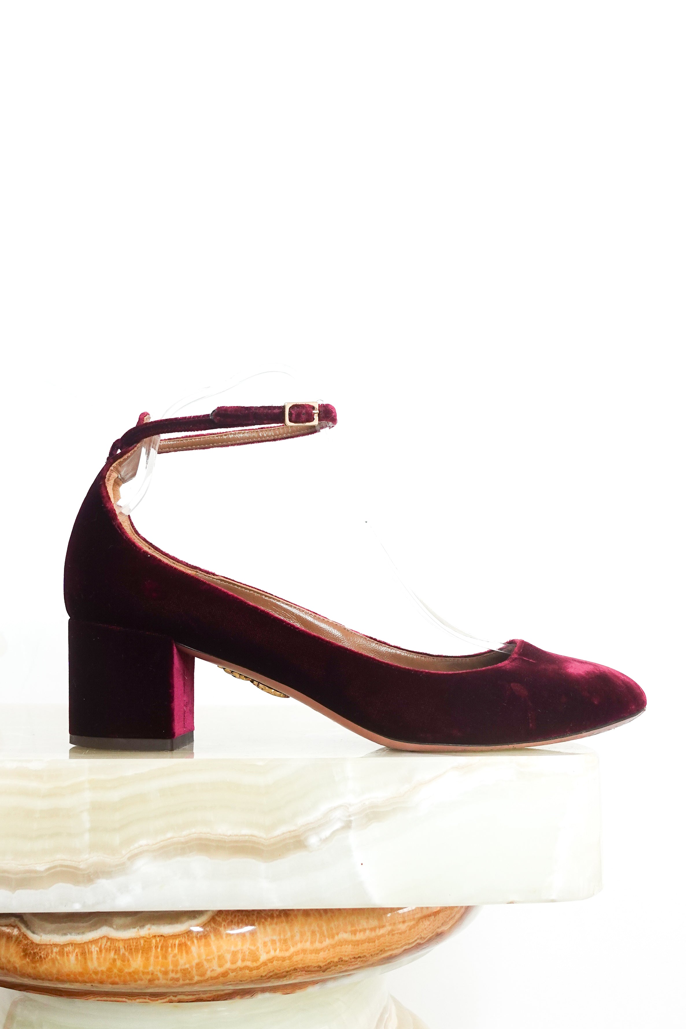 Velvet block heels RRP £620