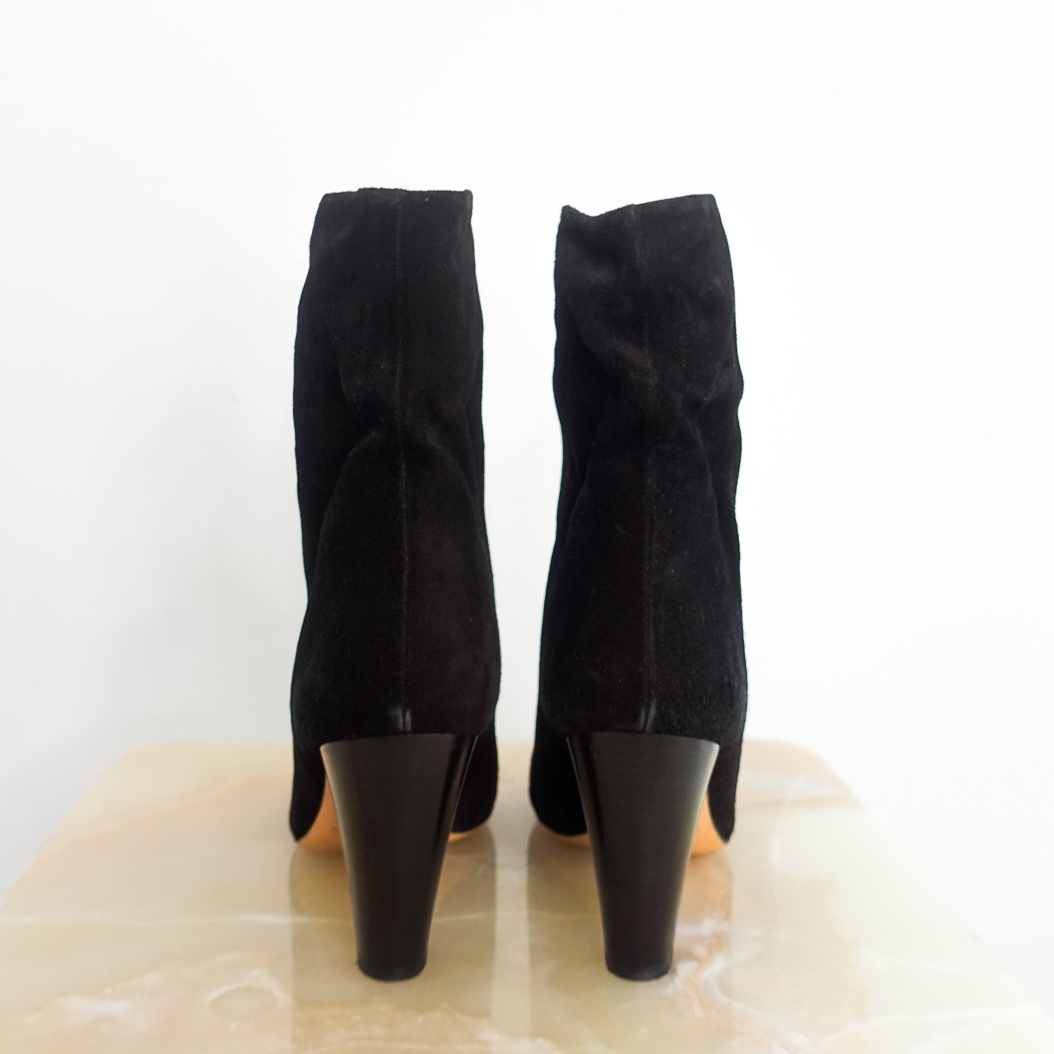 Black suede heeled boots  RRP £700