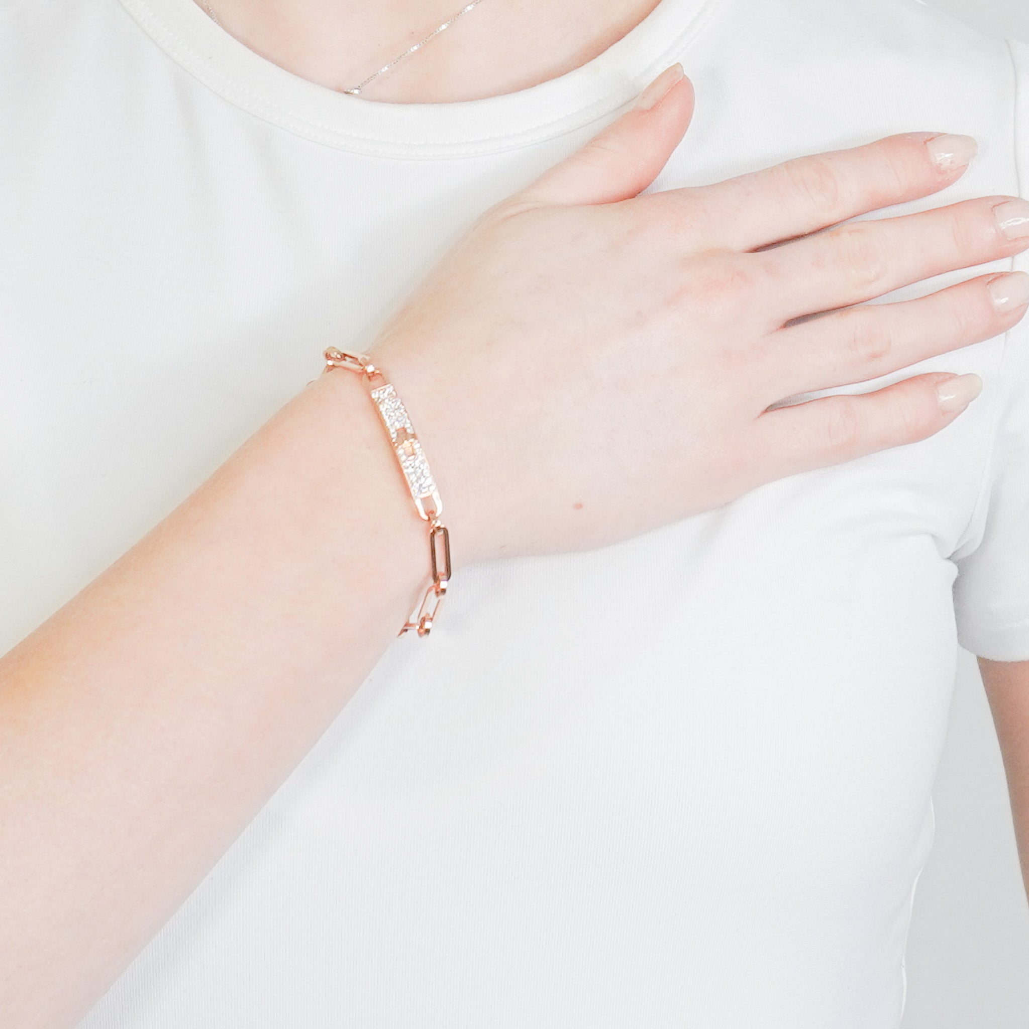 CURRENT SEASON Hermes Kelly Chaine Rose Gold and Diamonds Bracelet RRP £9710 | Authentic Preloved FINAL SALE - Reloved Again