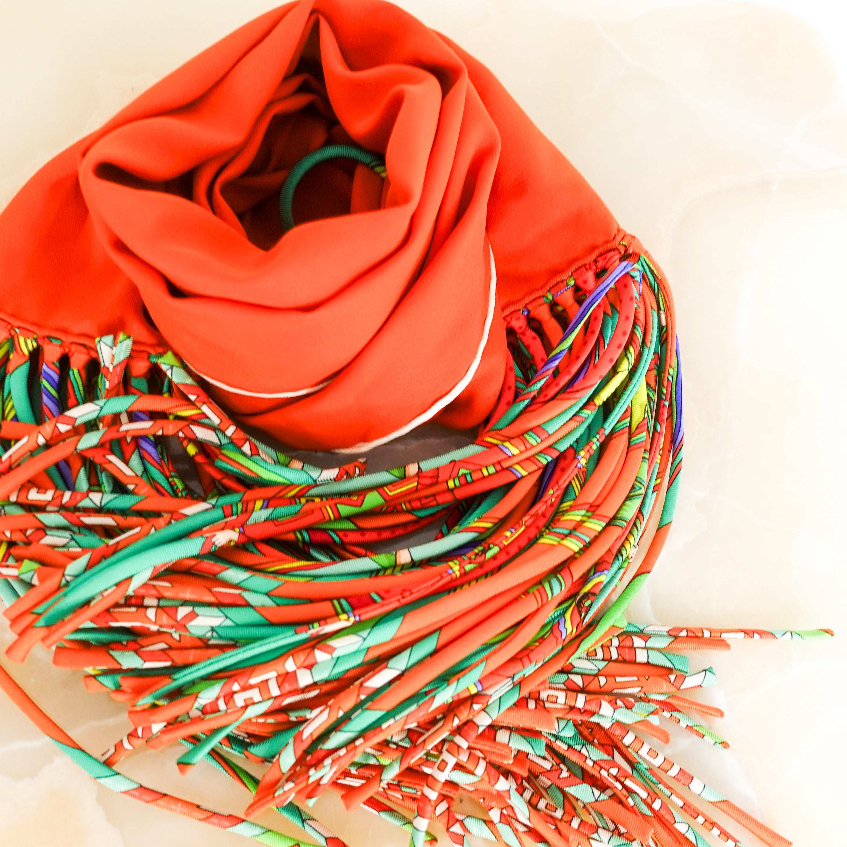 Silk  Libris Fringe Scarf