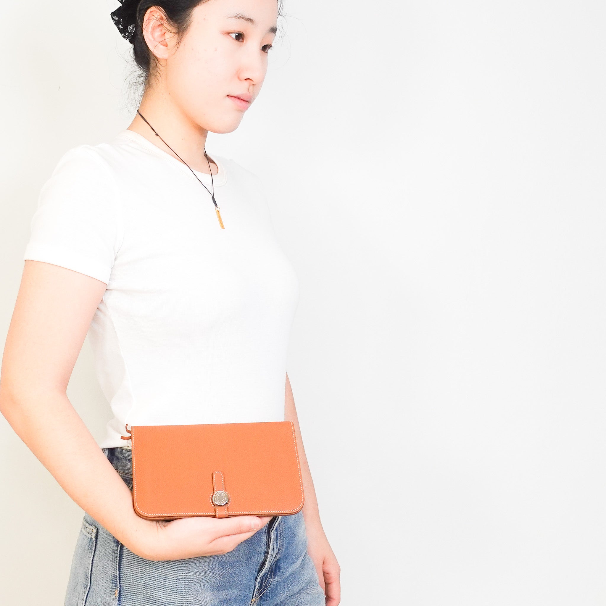 Hermes Dogon GM Togo Wallet in Gold | Authentic Preloved