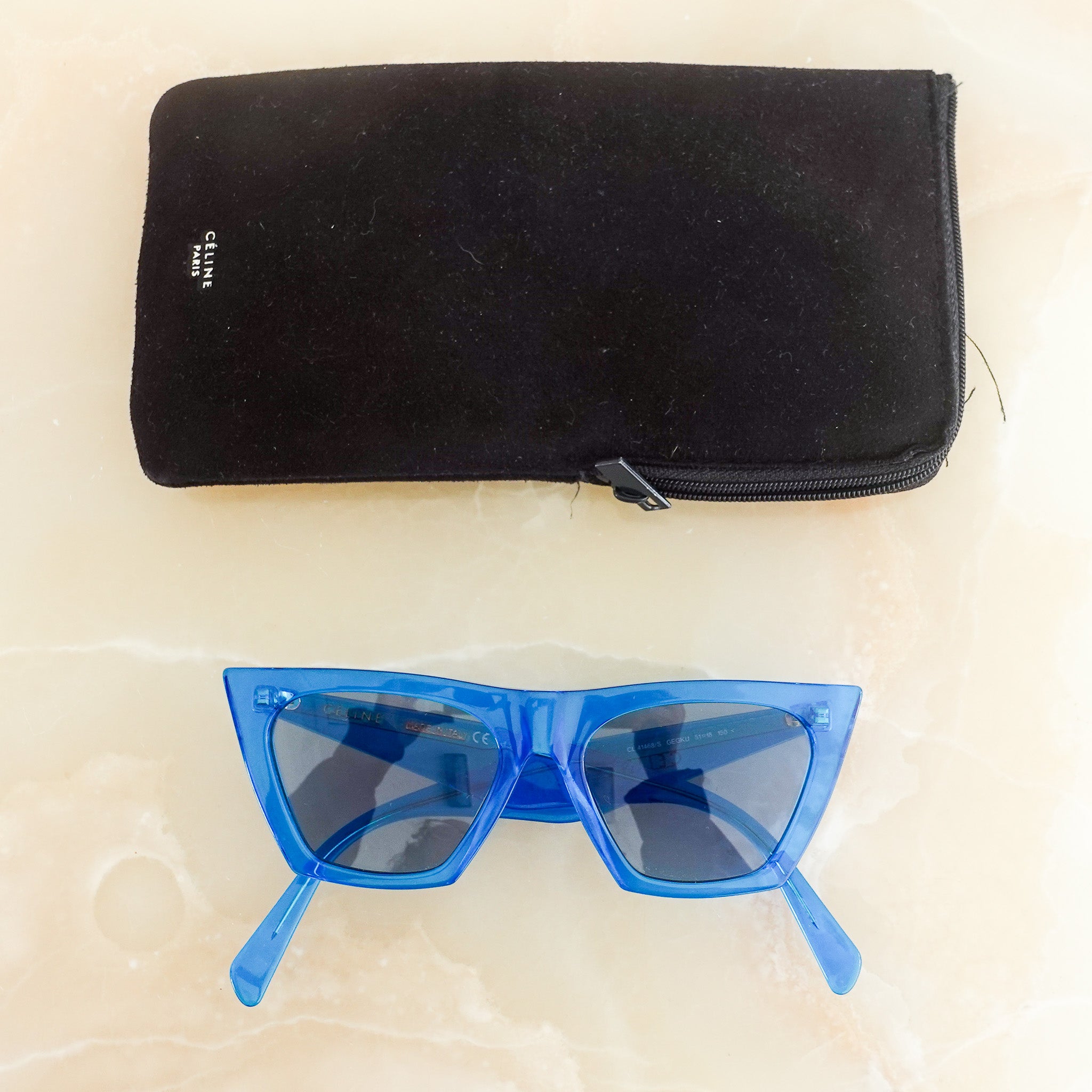 Blue cat eye sunglasses RRP £350