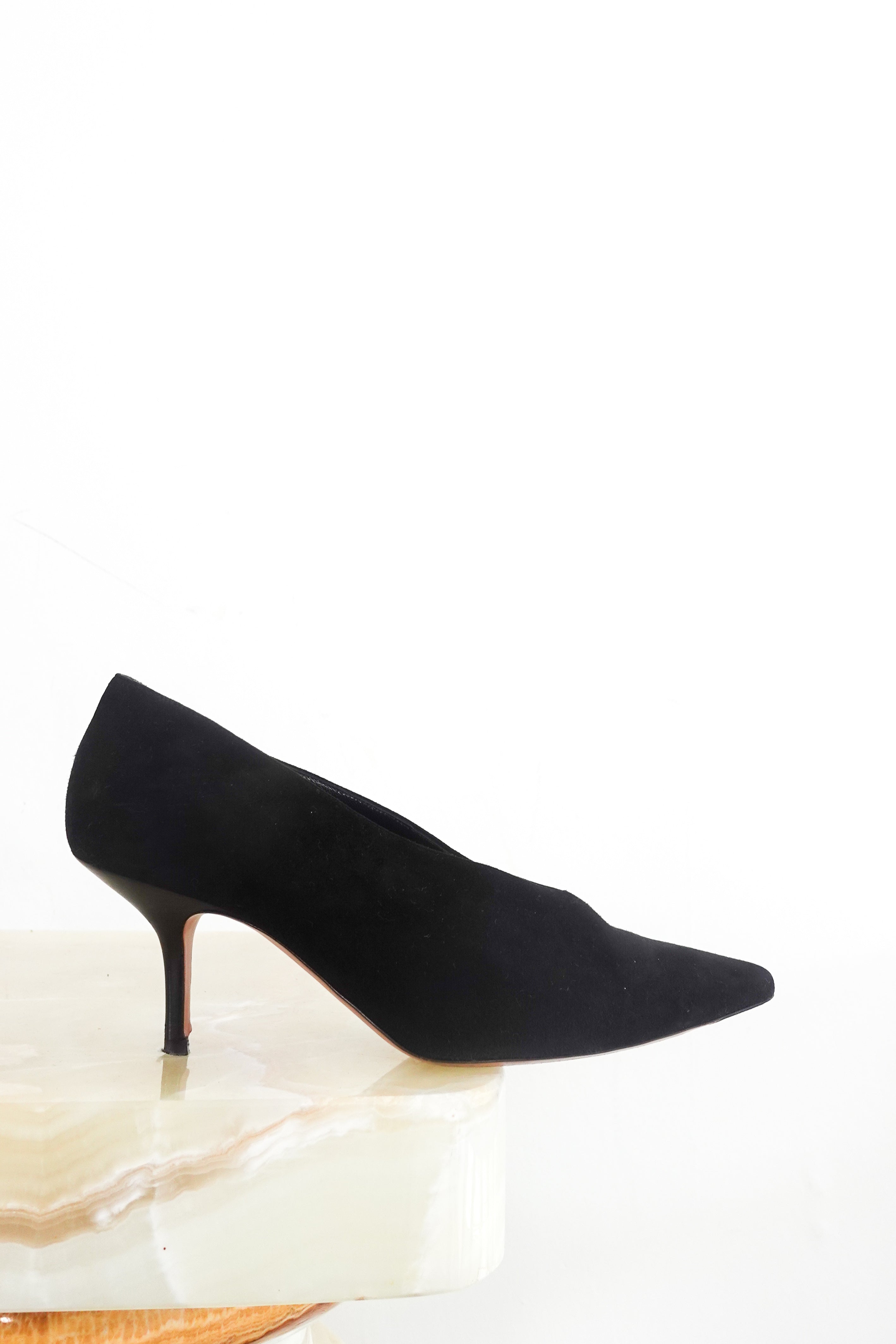 Suede cut out kitten heels RRP £700