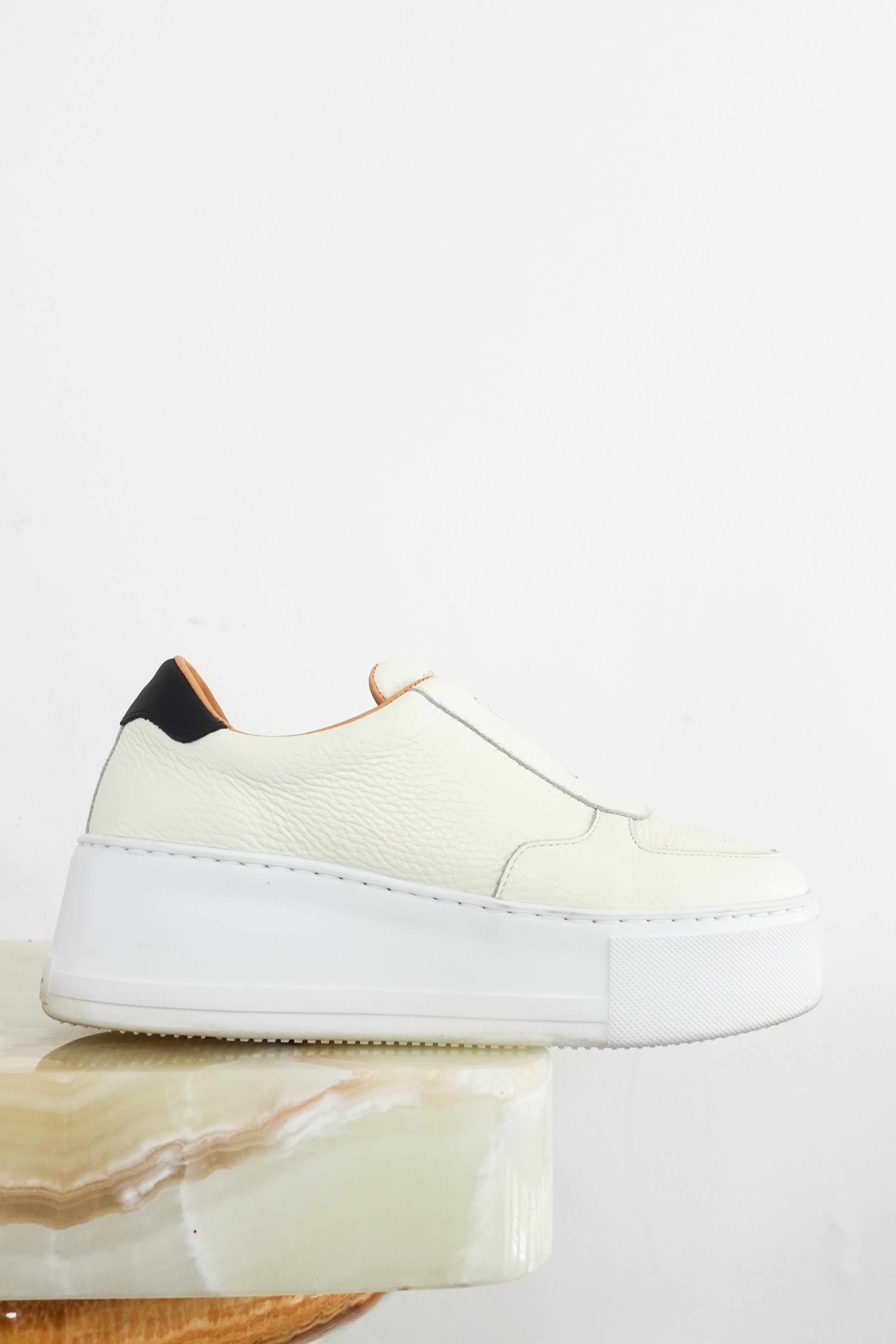 White platform sneakers RRP £195