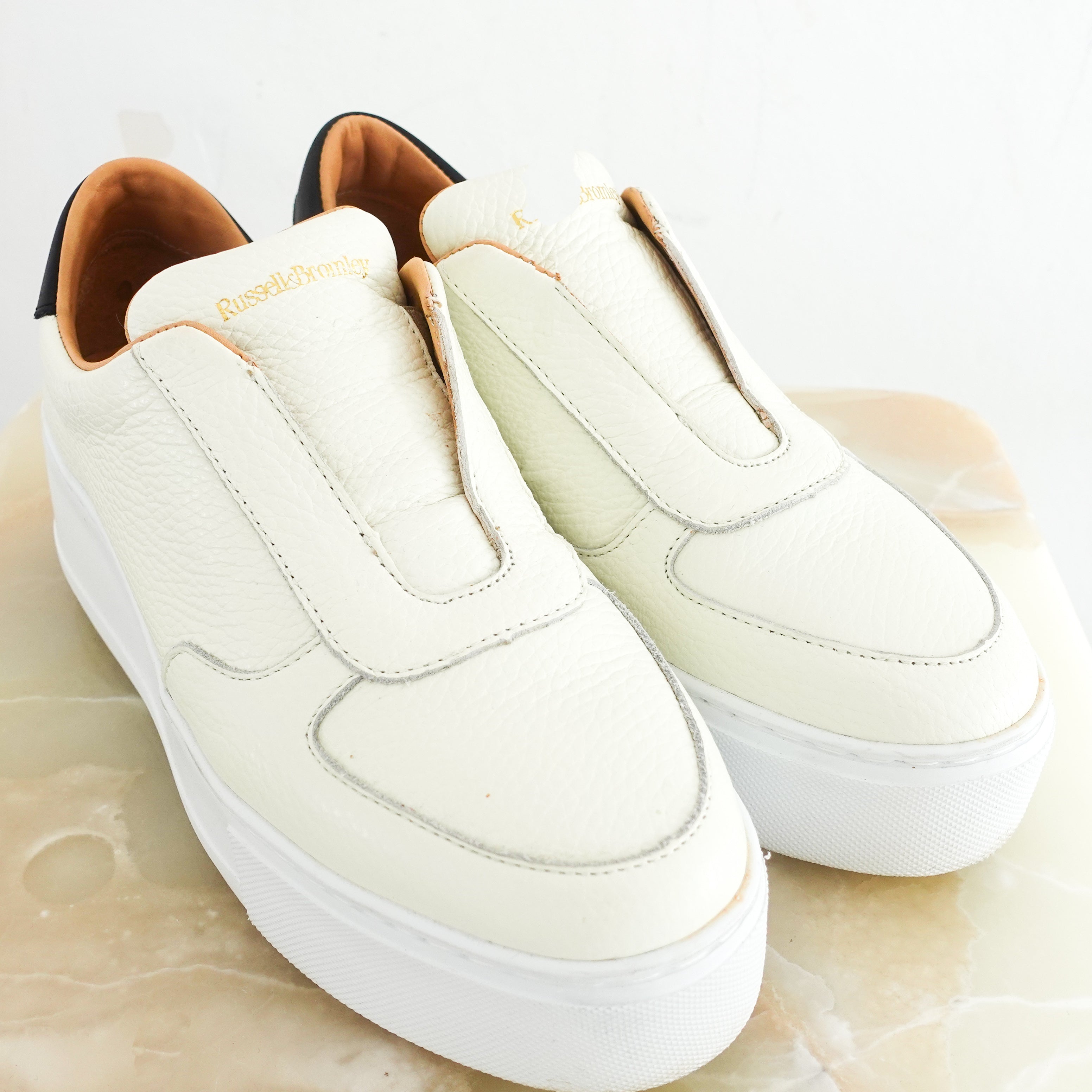 White platform sneakers RRP £195