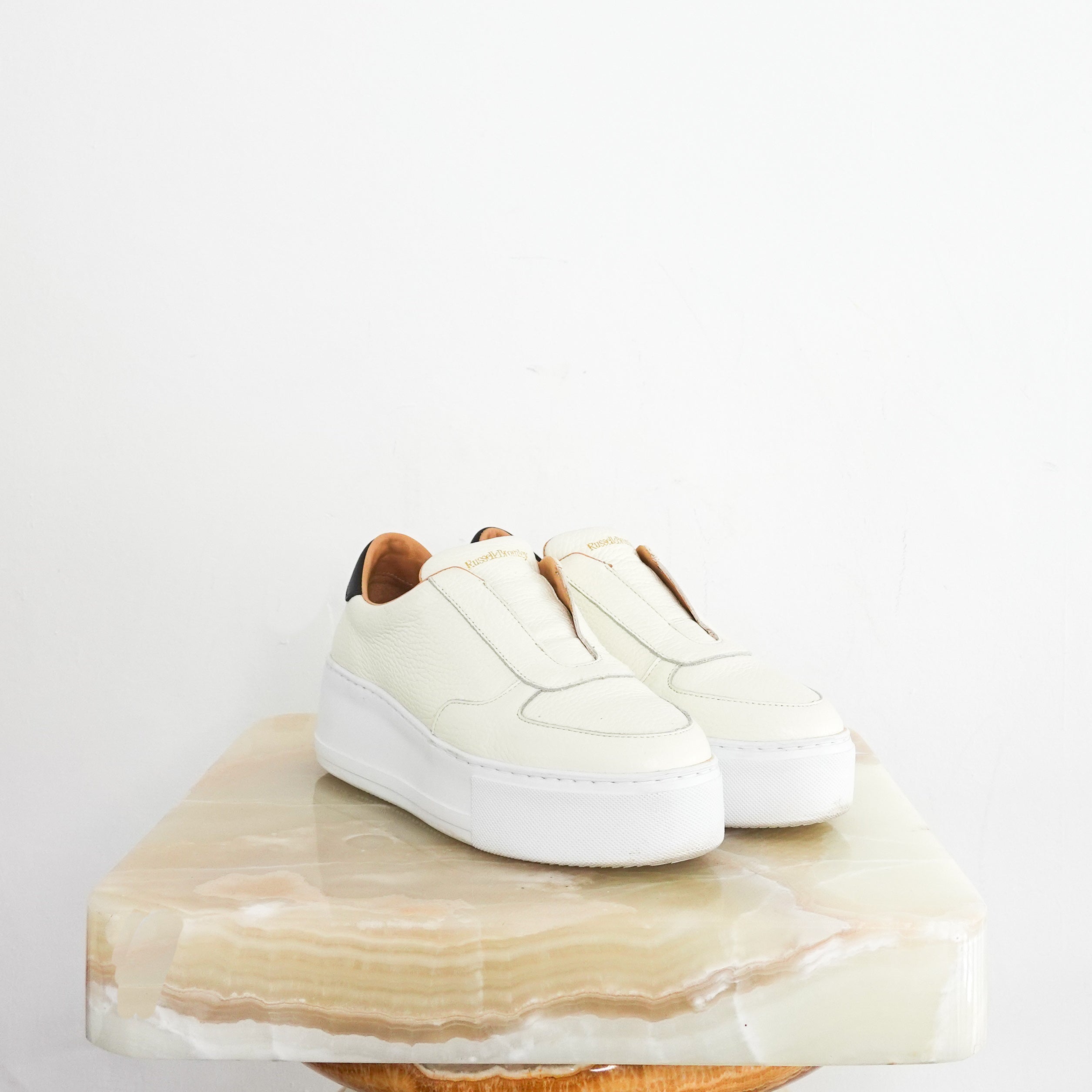 White platform sneakers RRP £195