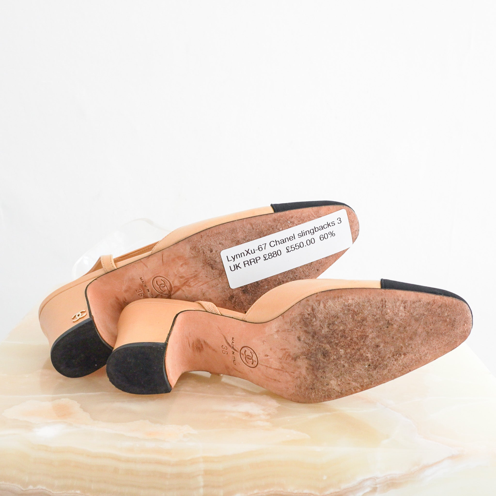Chanel Two Tone Slingbacks (RRP £880) | Authentic Preloved - Reloved Again