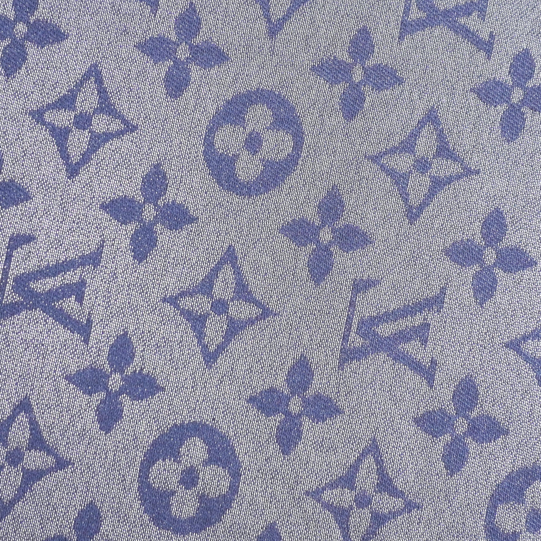 Louis Vuitton Monogram Navy Silk Shine Shawl (RRP £535) | Authentic Preloved