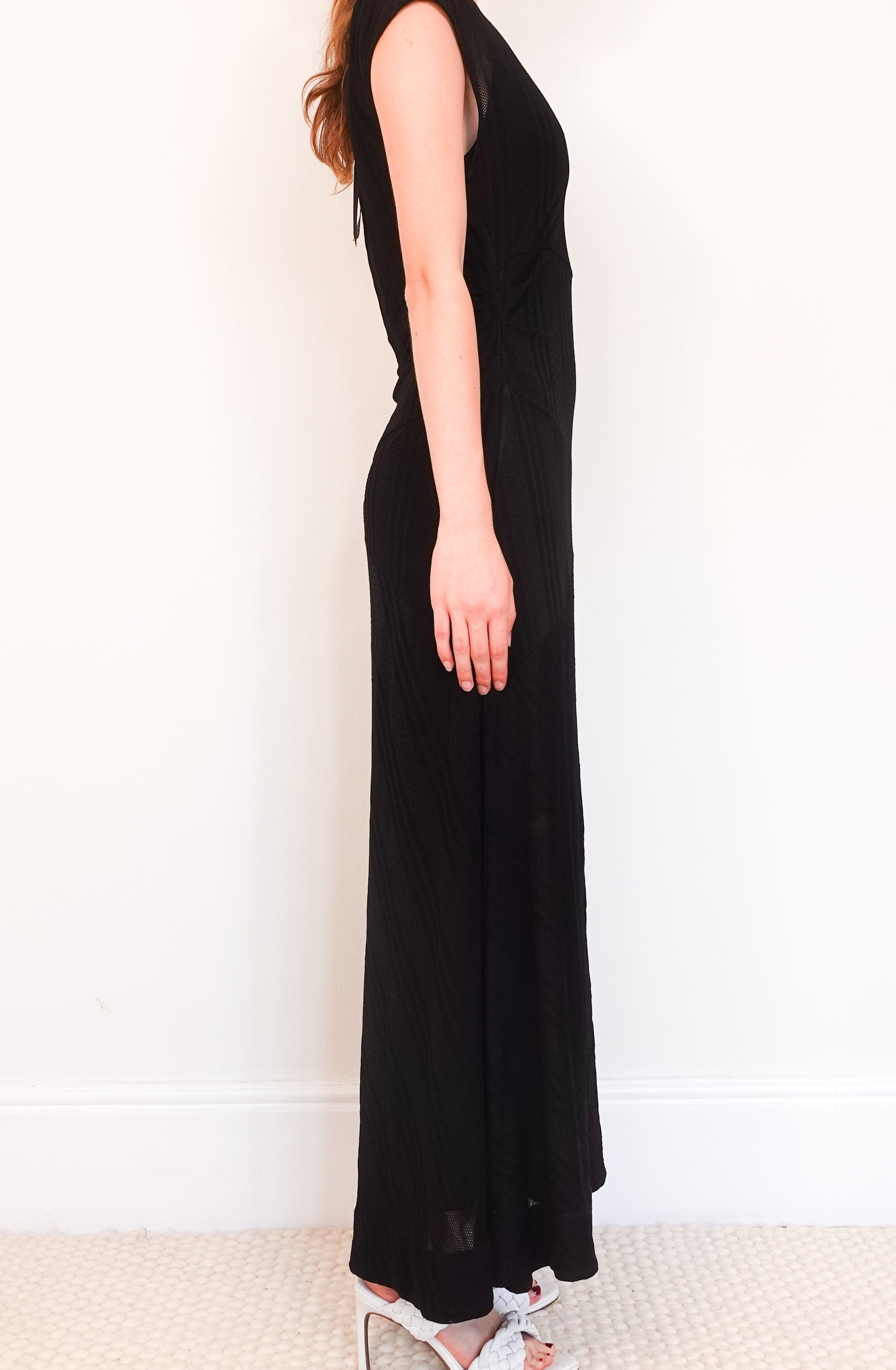 Sheer bias panel maxi dress RRP £275