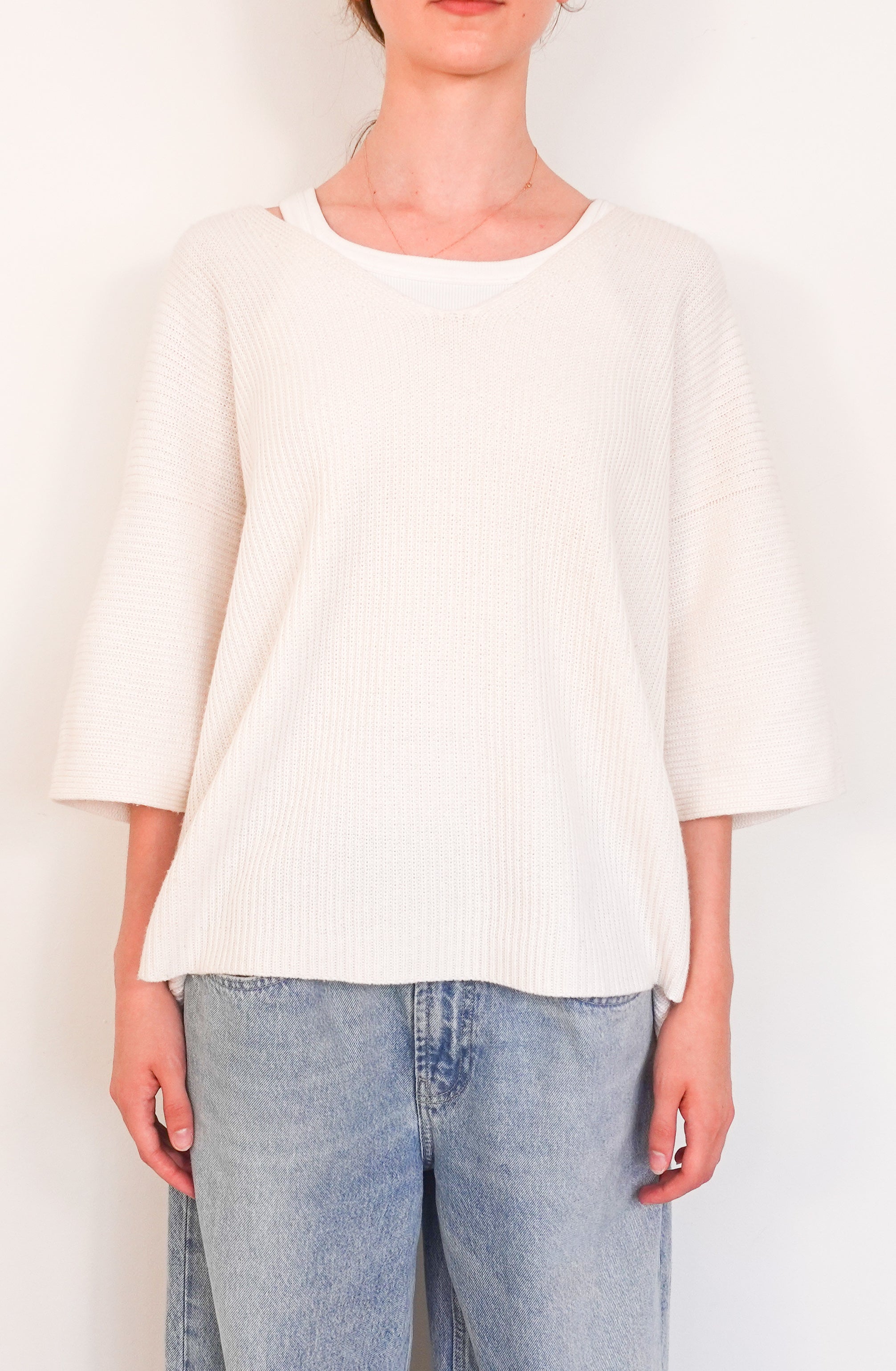 White cashmere blend sweater RRP £420