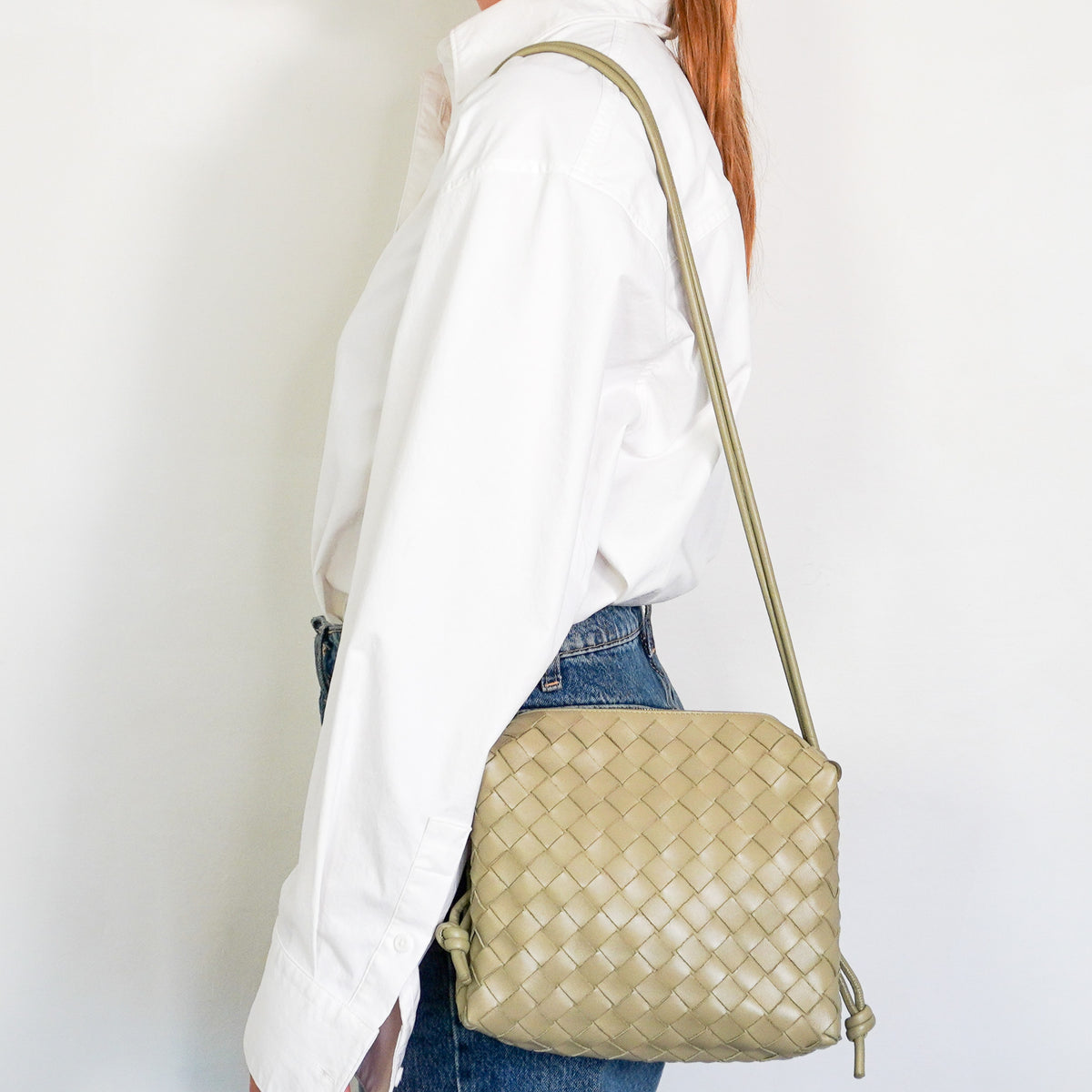 Bottega Veneta Loop Camera Bag in Travertine (RRP£2150) | Authentic Preloved