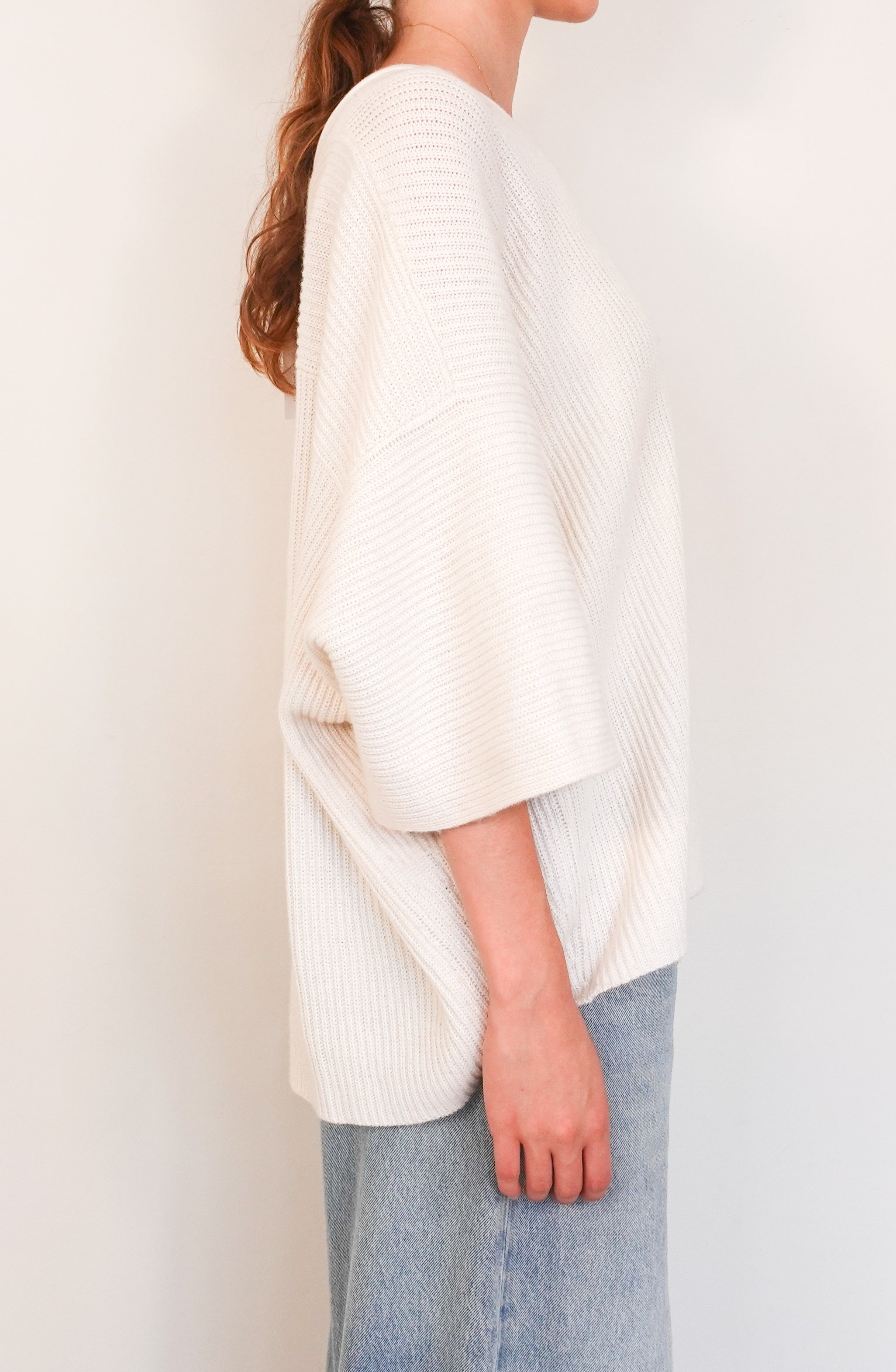 White cashmere blend sweater RRP £420