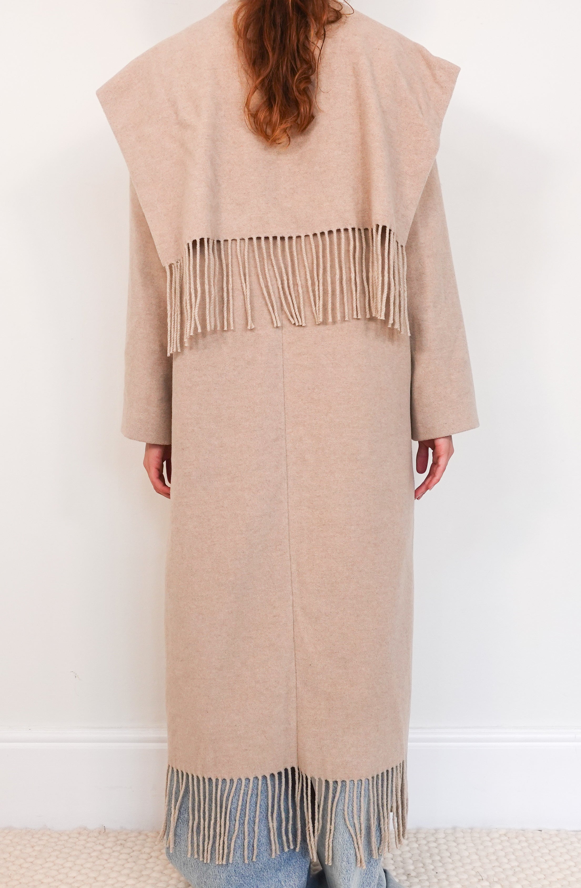 Maisha Fringe trim scarf coat RRP £790