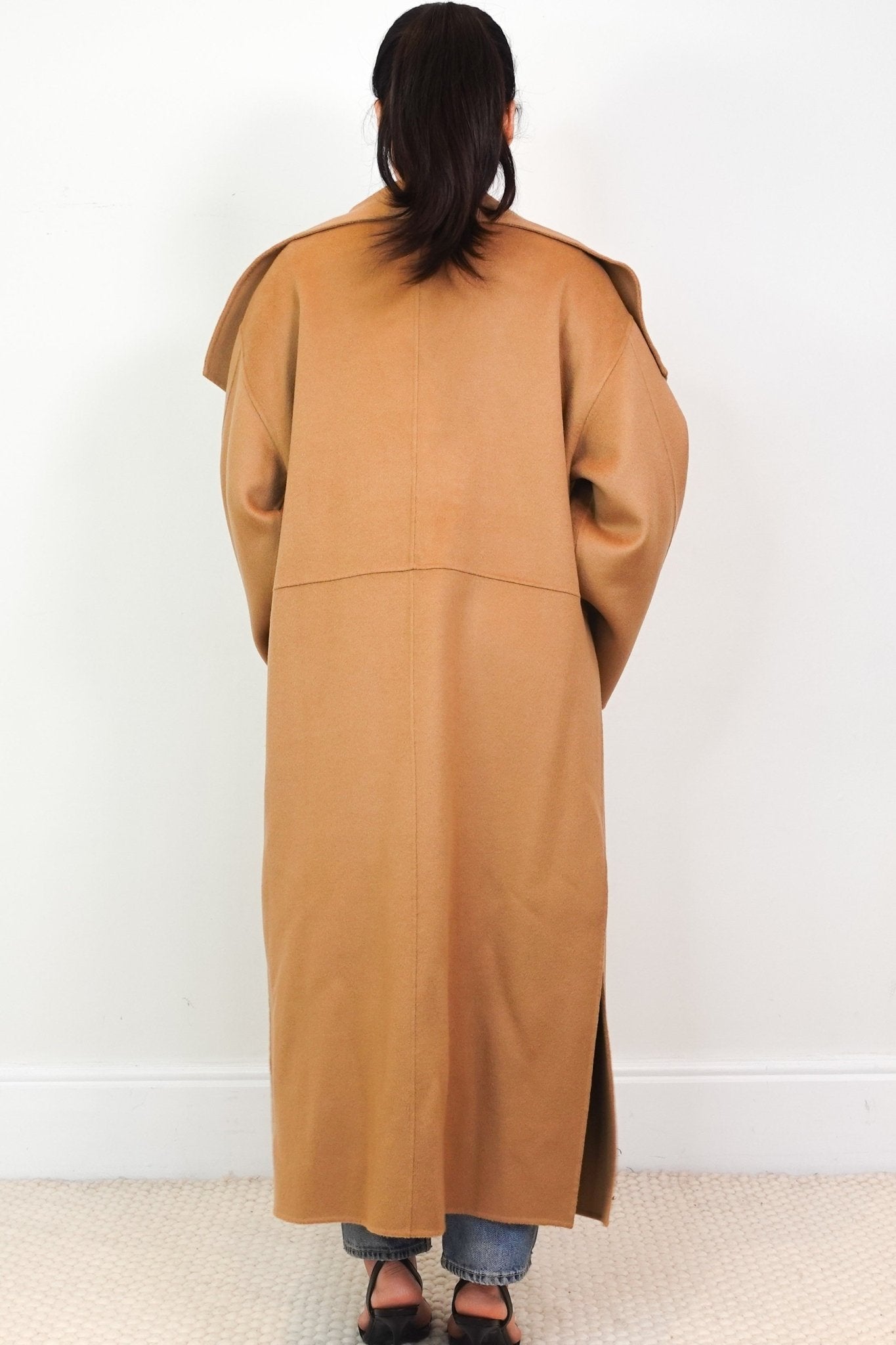 NEW CURRENT SEASON Toteme Camel Signature Cashmere Wool Coat RRP £1100 | Authentic Preloved - Reloved Again