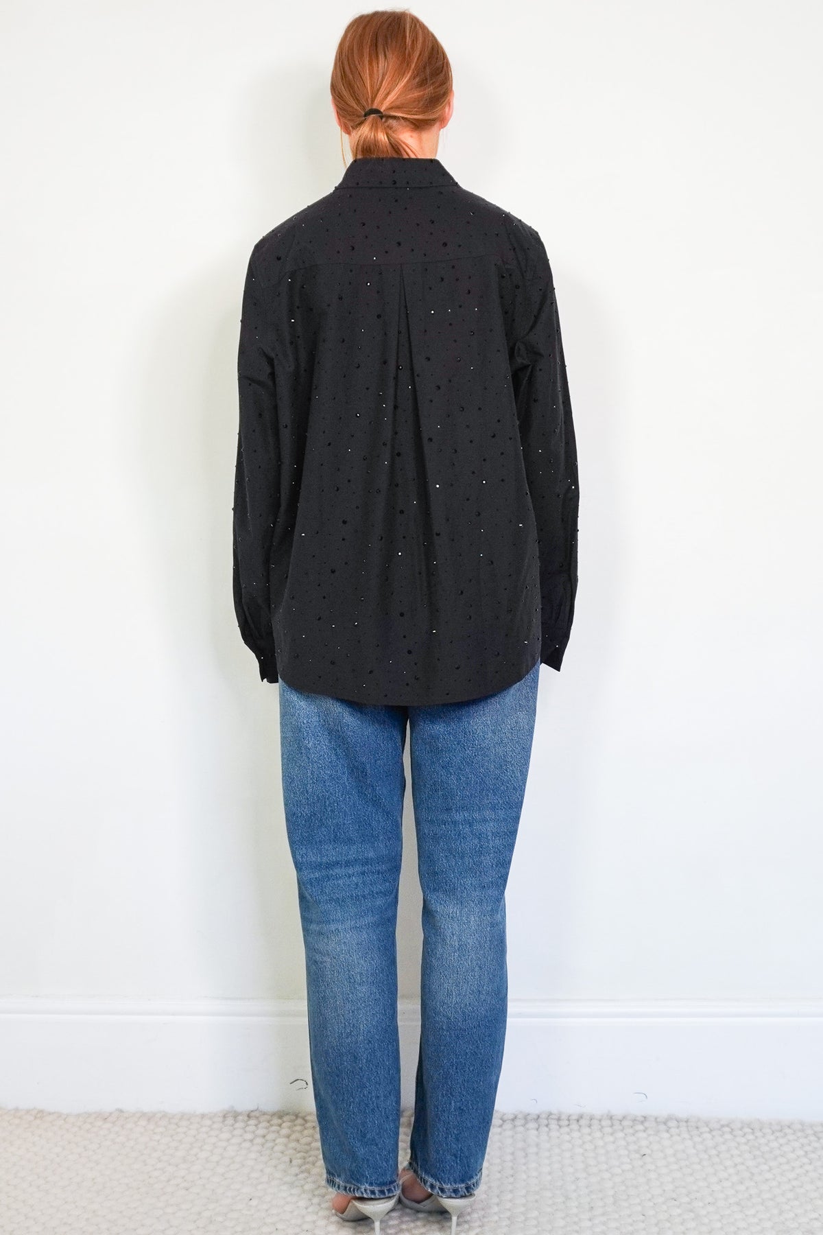 L'Agence Studded Black Shirt (RRP £370) | Authentic Preloved
