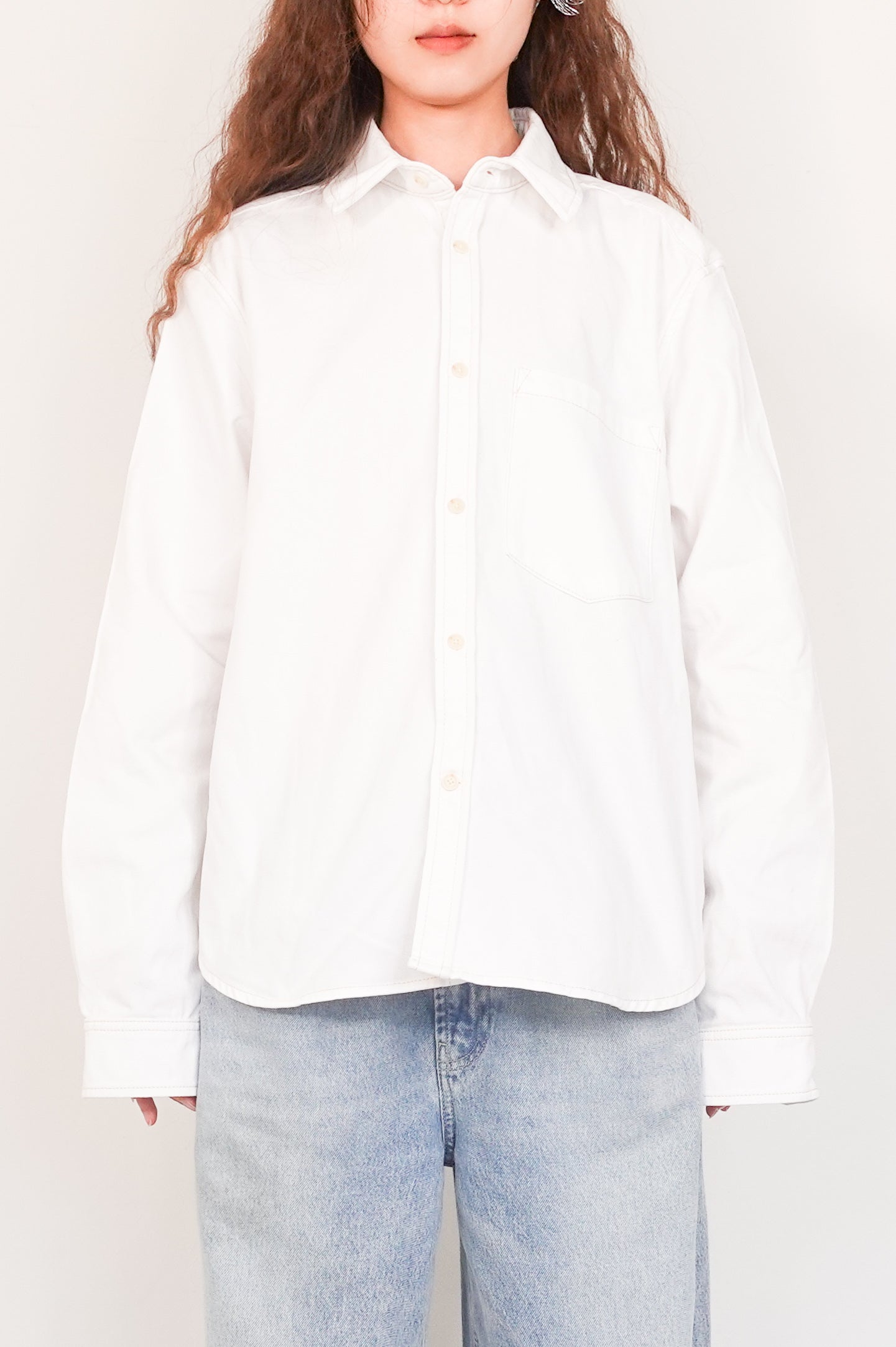 Boyfriend classic off-white denim cotton shirt RRP £120