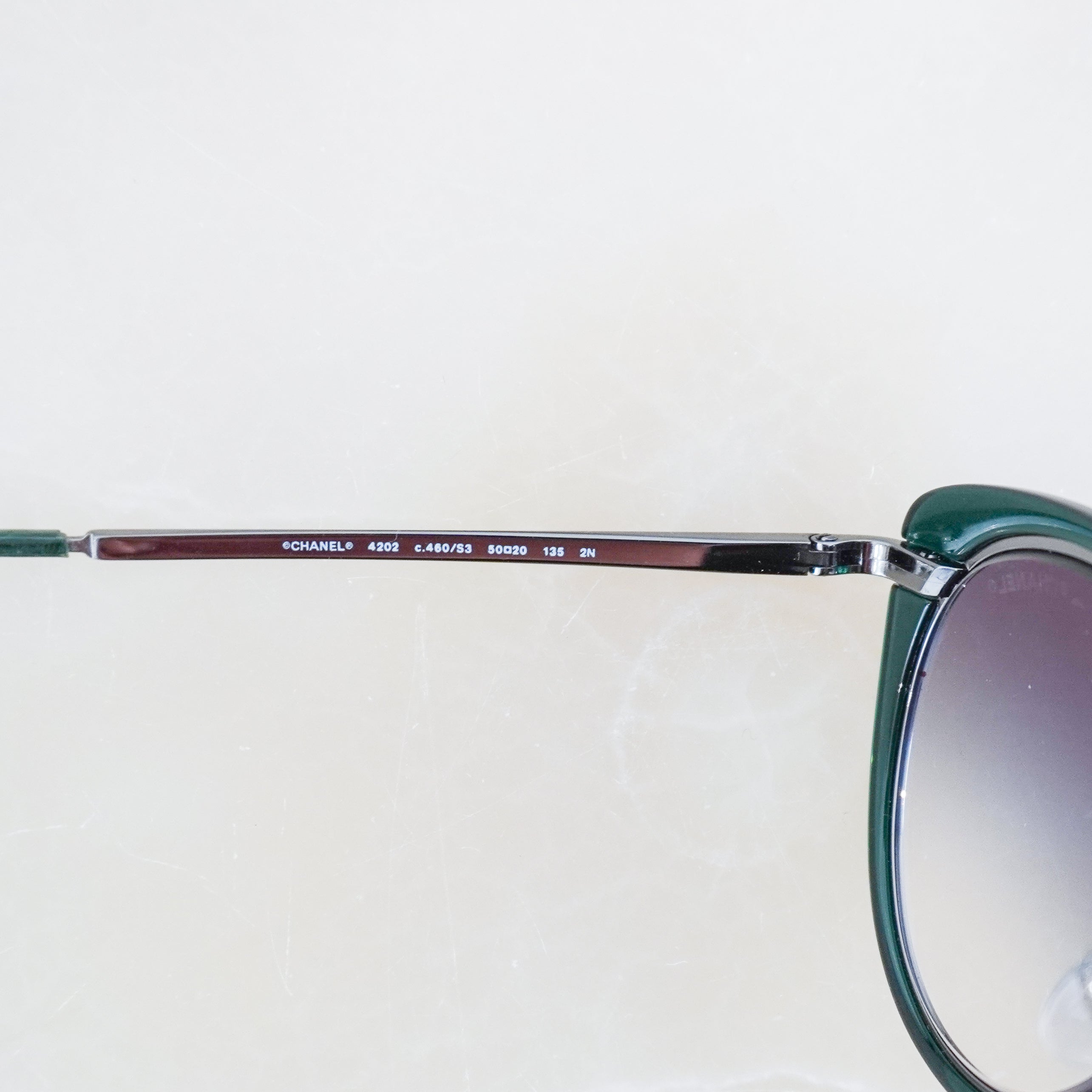Chanel Green Cat Eye Sunglasses (RRP £450) | Authentic Preloved FINAL SALE