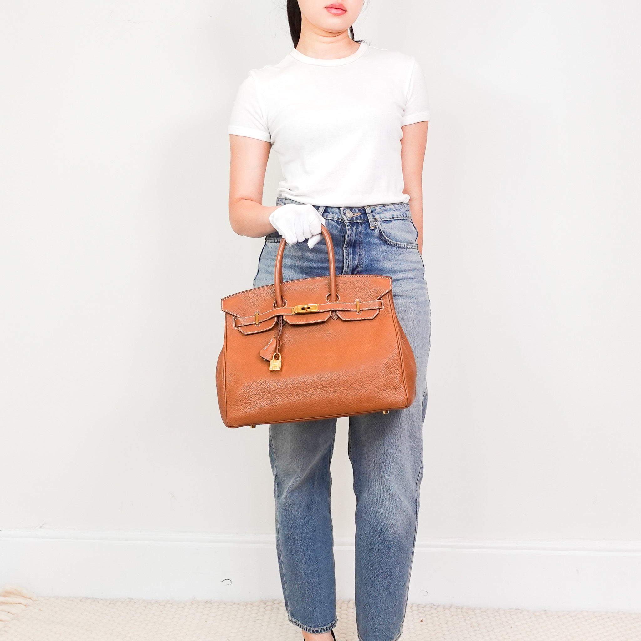 Hermès Birkin 35 Taurillon Clemence Gold | Reloved Again