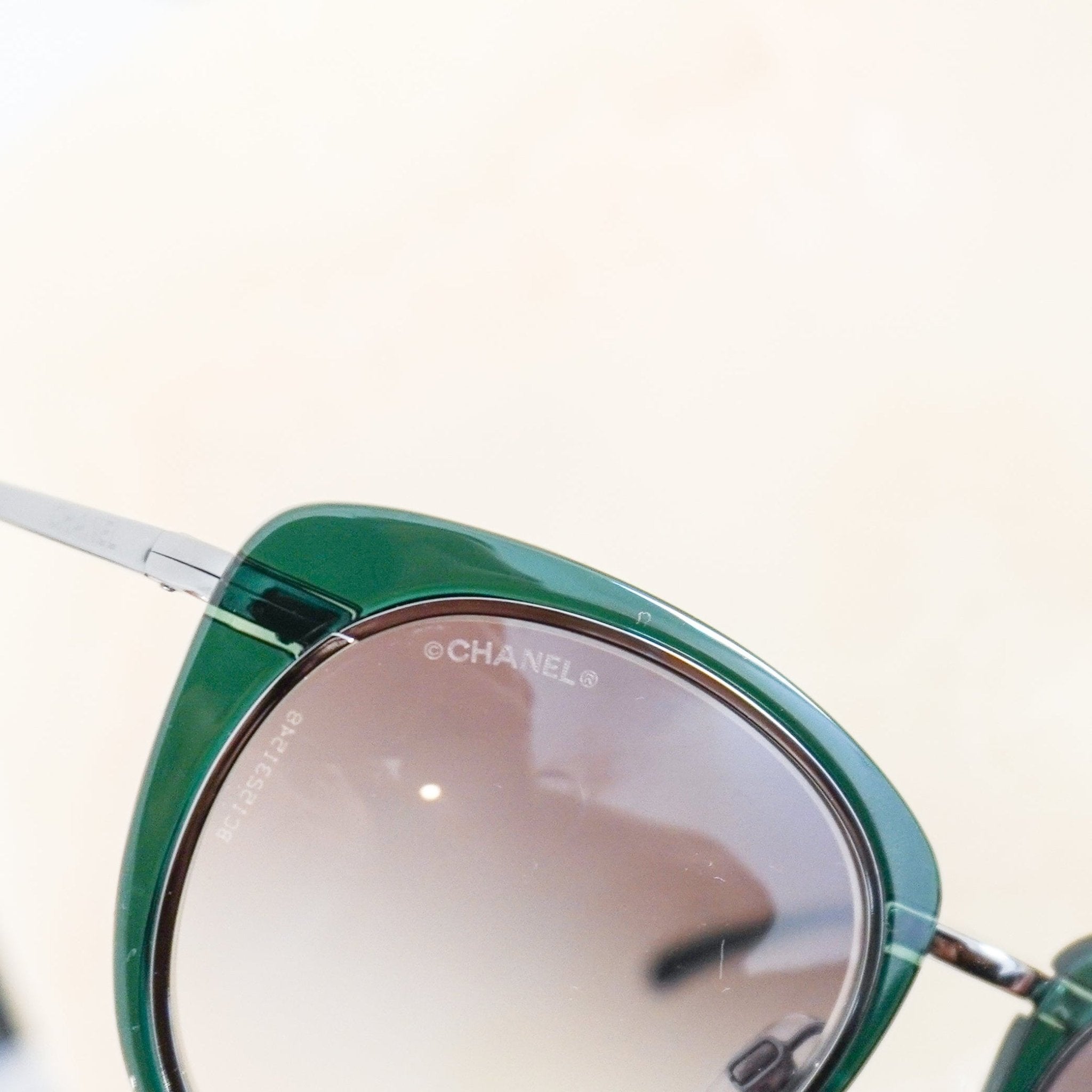 Chanel Green Cat Eye Sunglasses (RRP £450) | Authentic Preloved FINAL SALE - Reloved Again