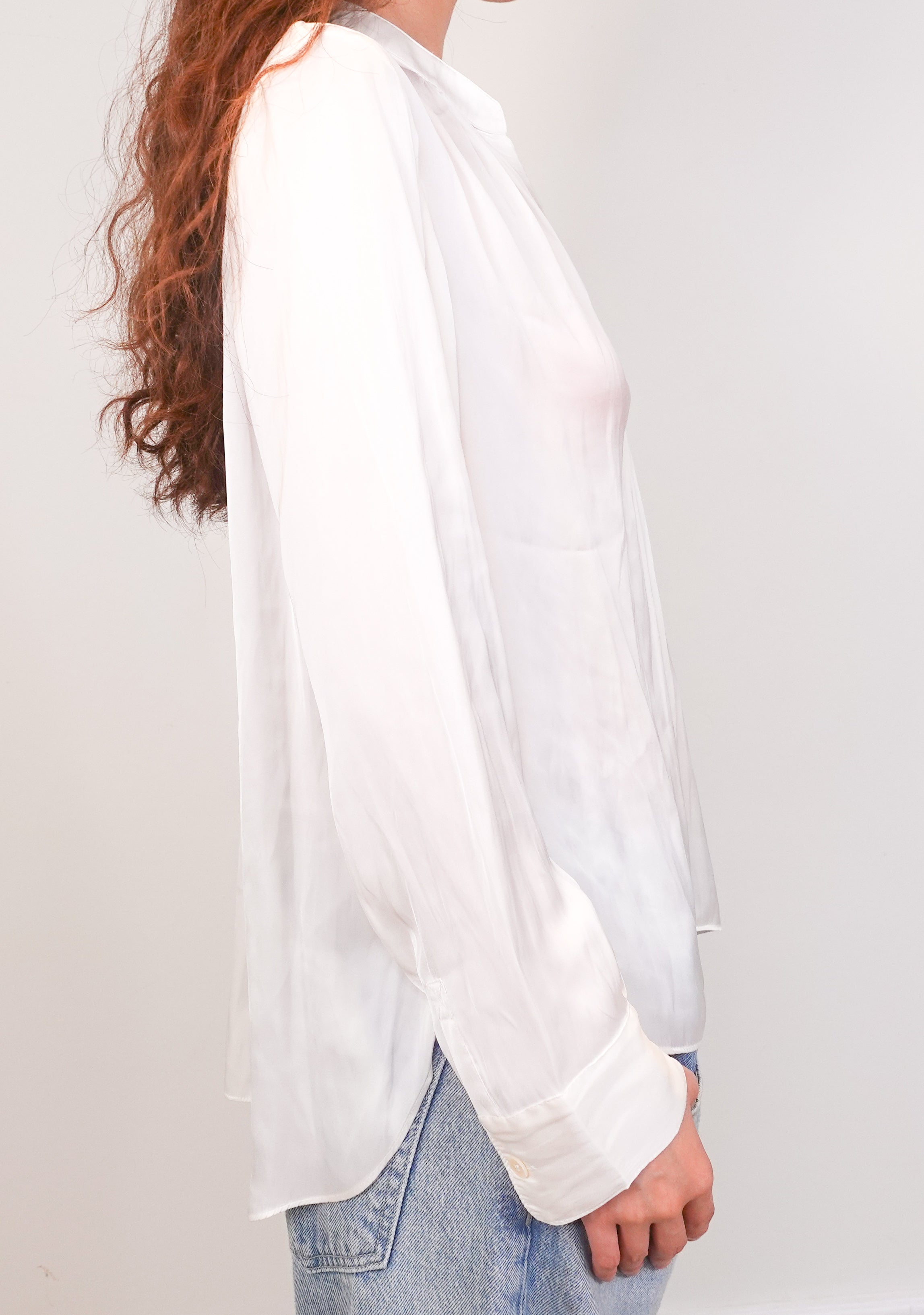 White satin blouse RRP £270