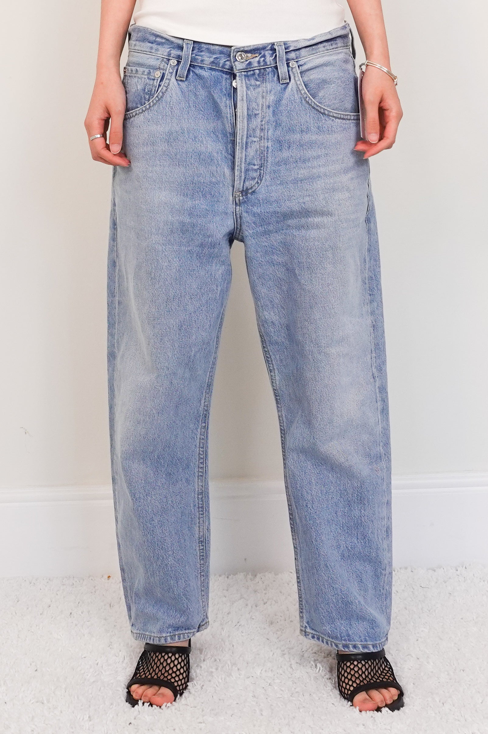 Light wash boyfriend jeans