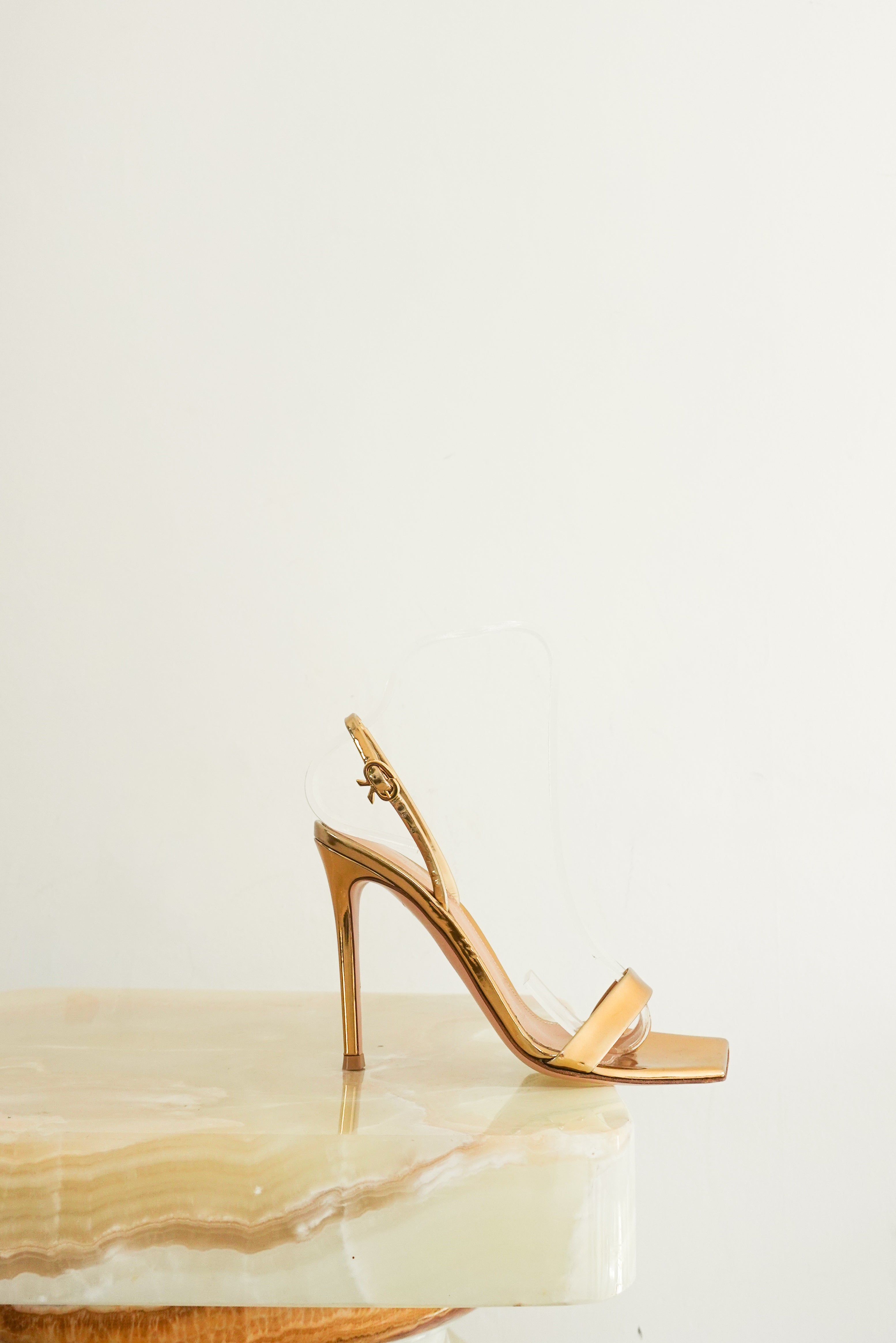 Gold heeled mule RRP £500