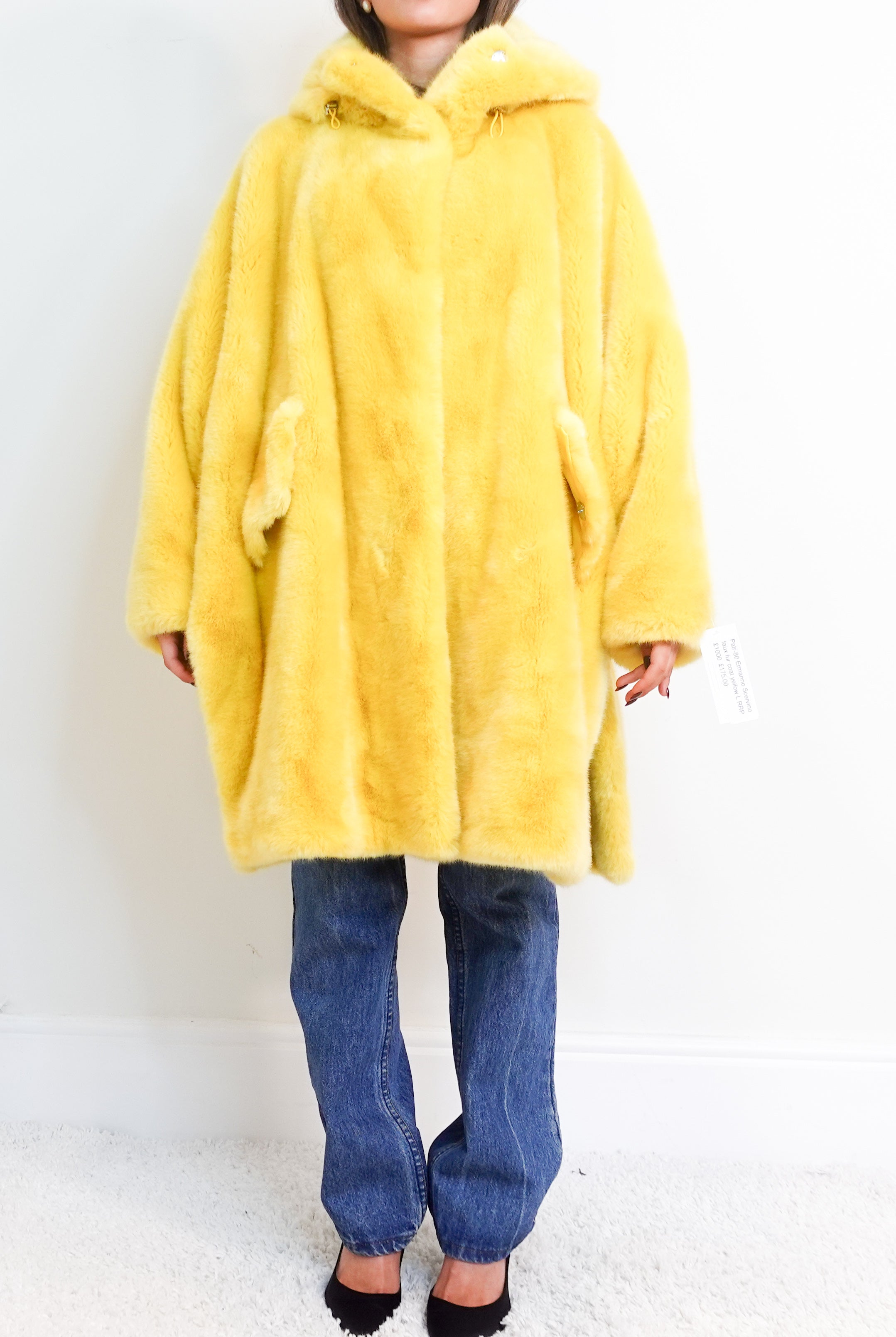 Faux Fur Yellow coat RRP £1K