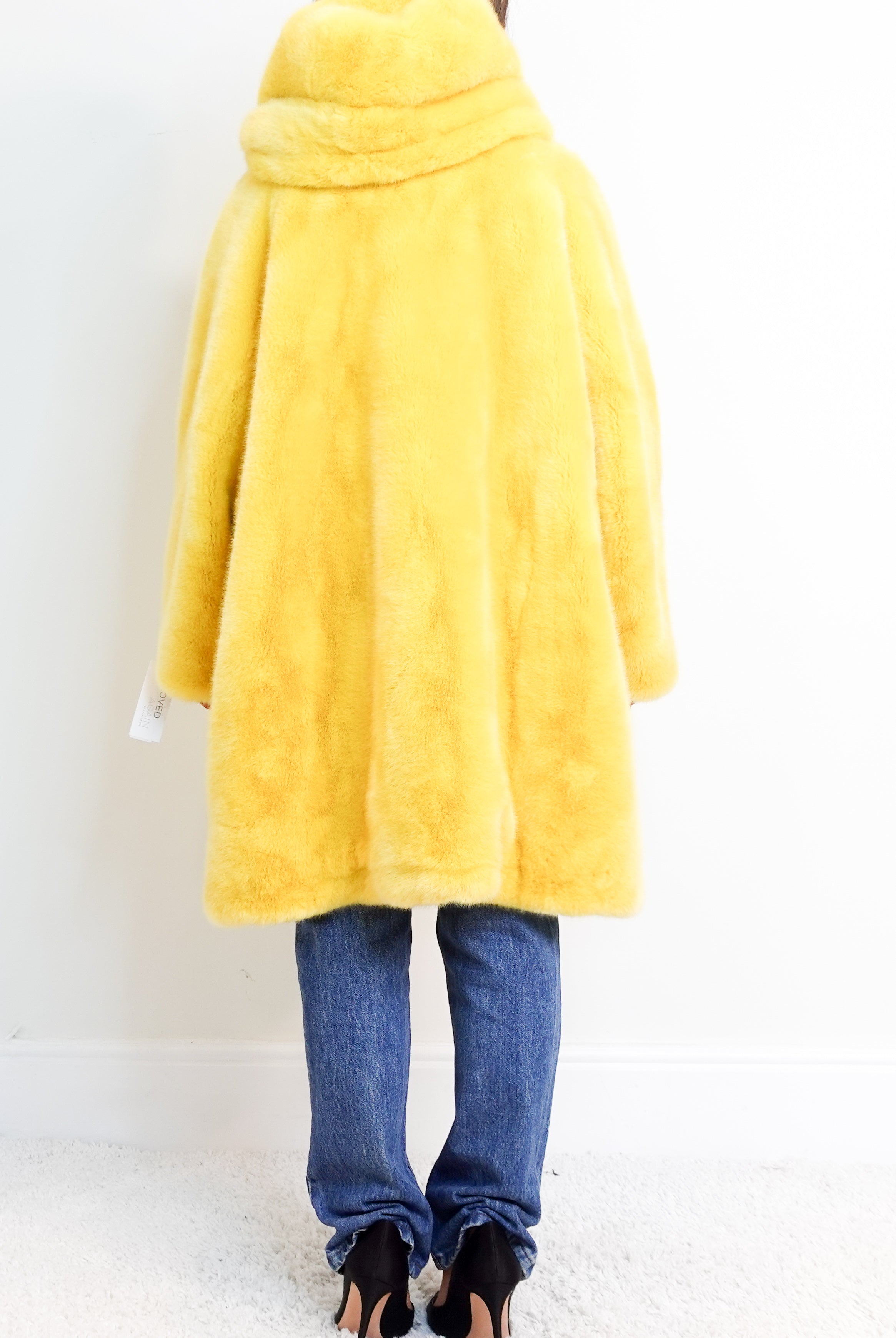 Faux Fur Yellow coat RRP £1K