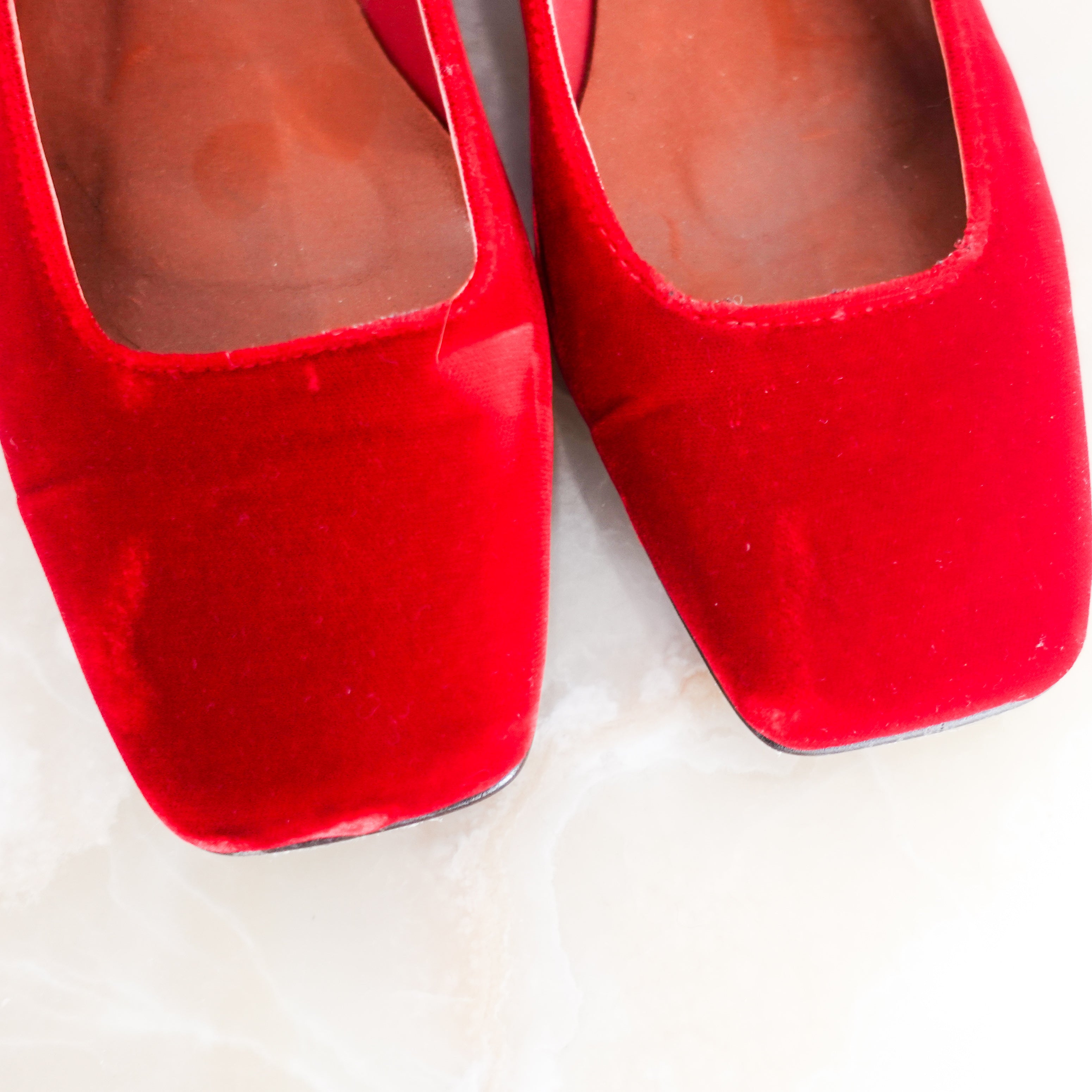 Red mary janes RRP £219