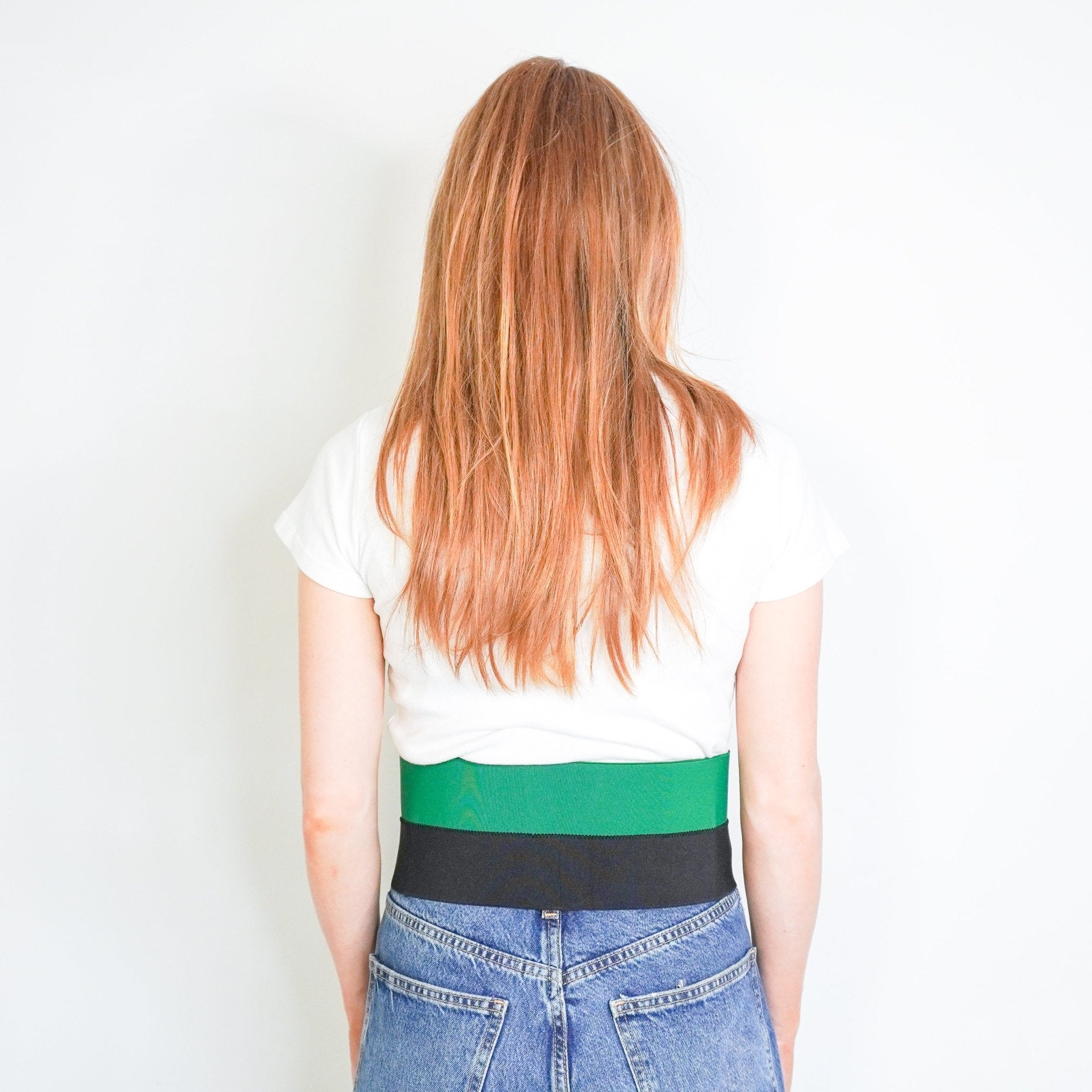 Prada Black & Green Colour-Block Elastic Corset Belt (RRP £495) | Authentic Preloved FINAL SALE - Reloved Again