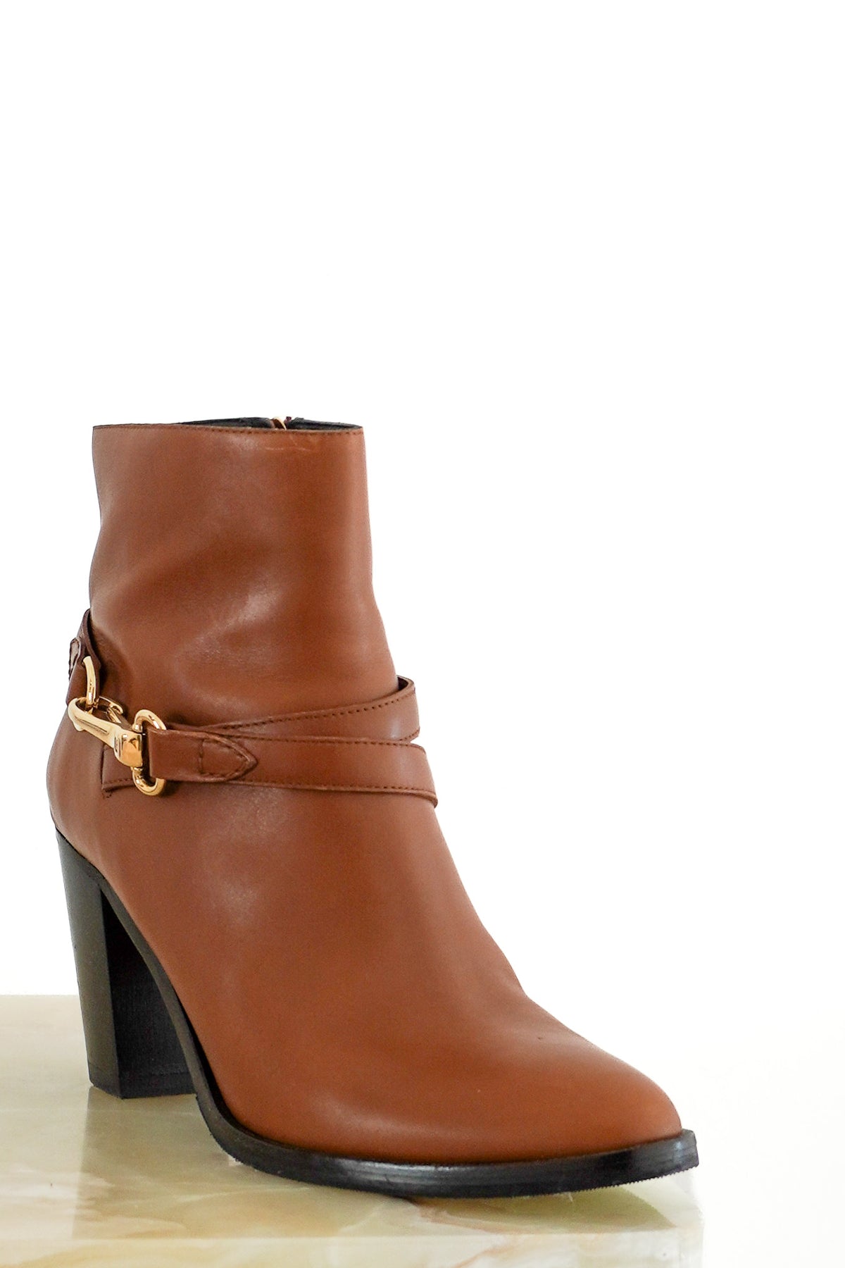 Burberry Gold-Tone Leather Ankle Boots UK 8 (RRP £800) | Authentic Preloved
