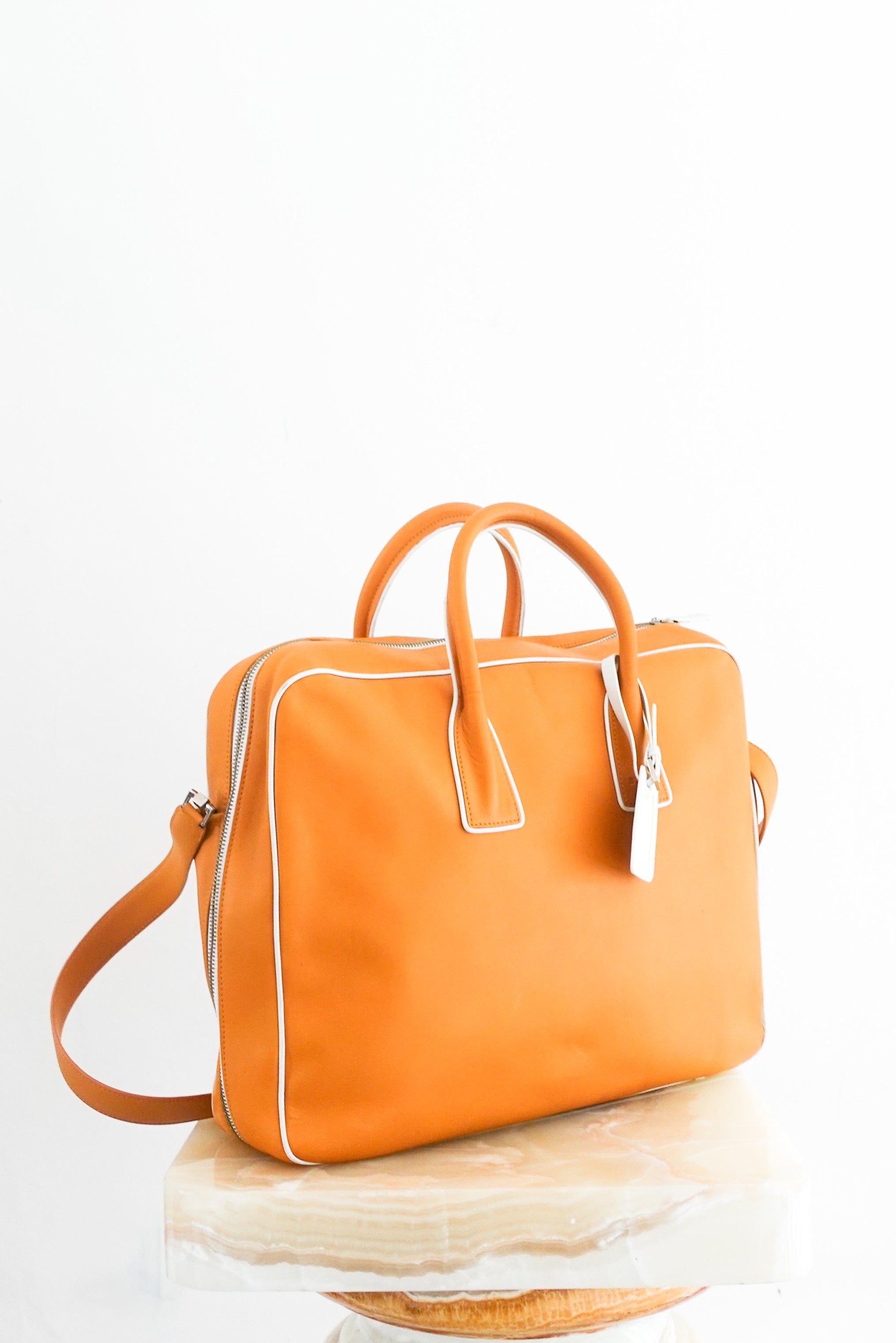 Orange Leather Laptop Bag RRP £500