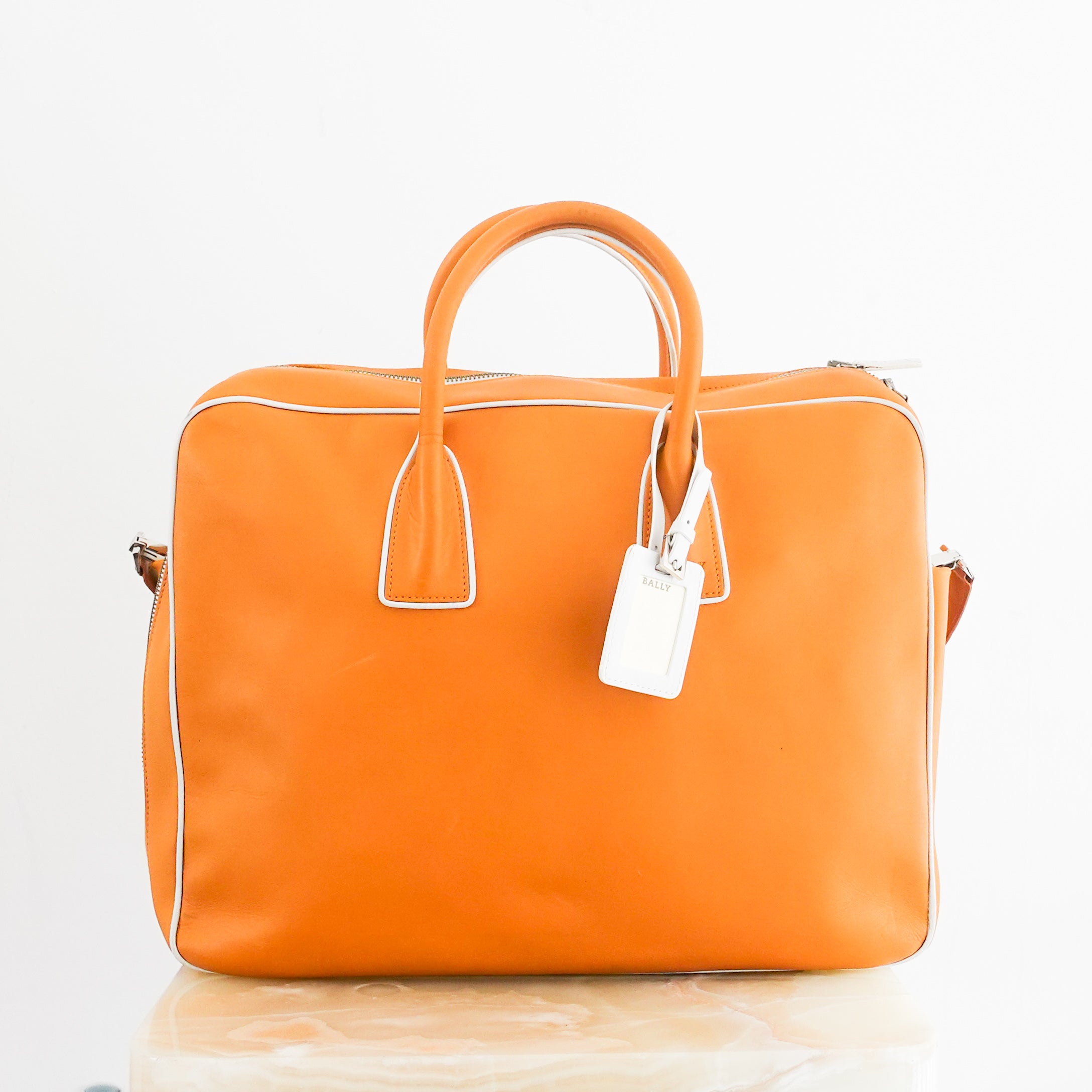 Orange Leather Laptop Bag RRP £500