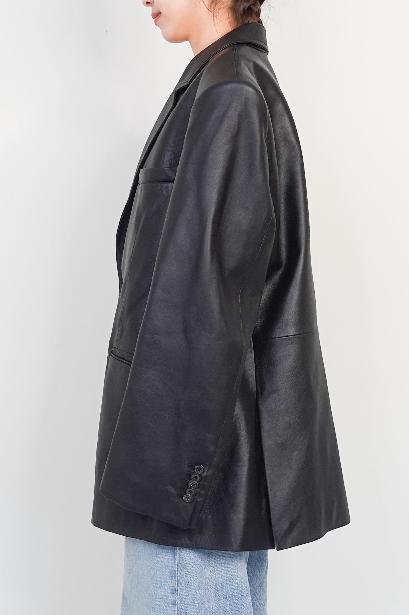 Black Leather blazer RRP £2500