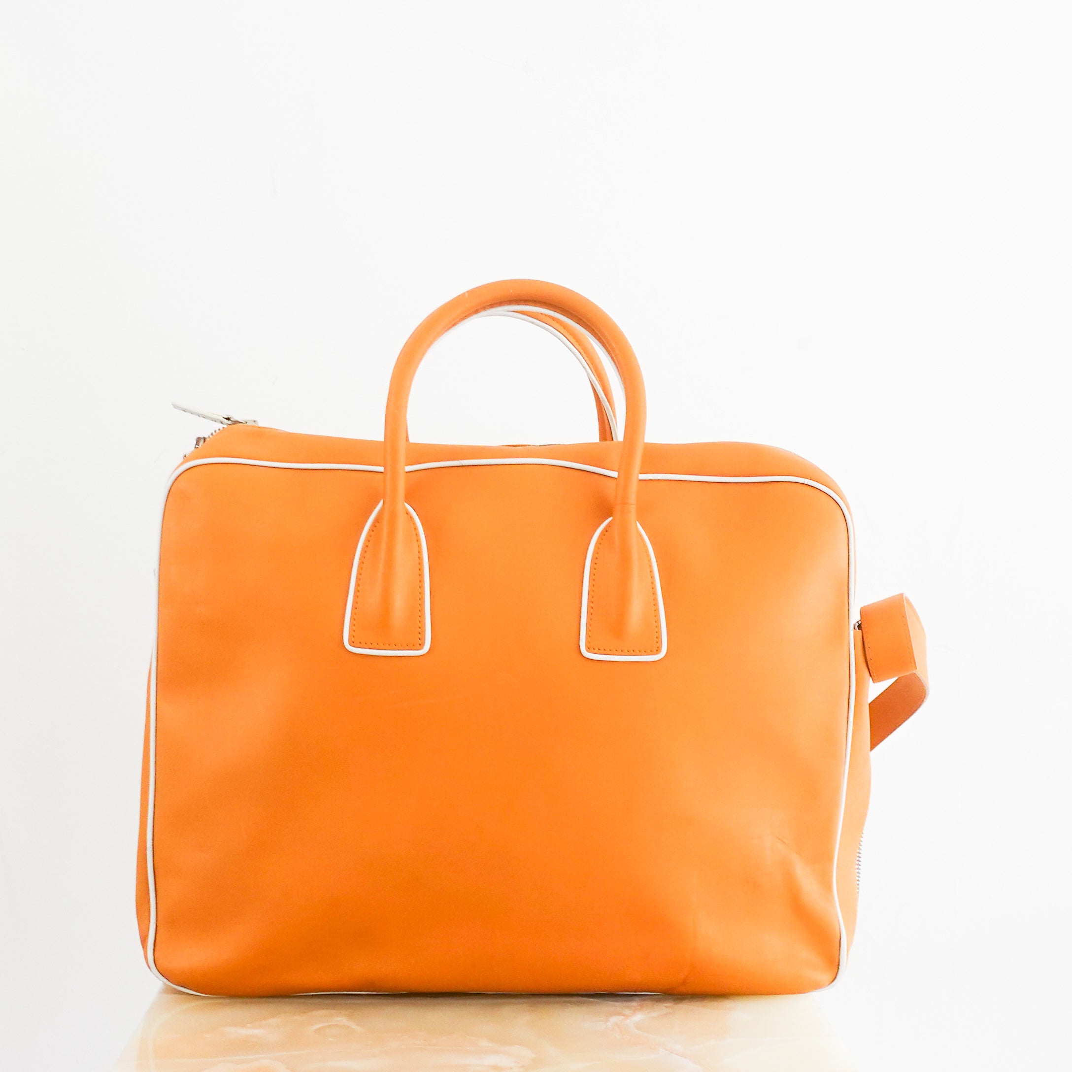 Orange Leather Laptop Bag RRP £500