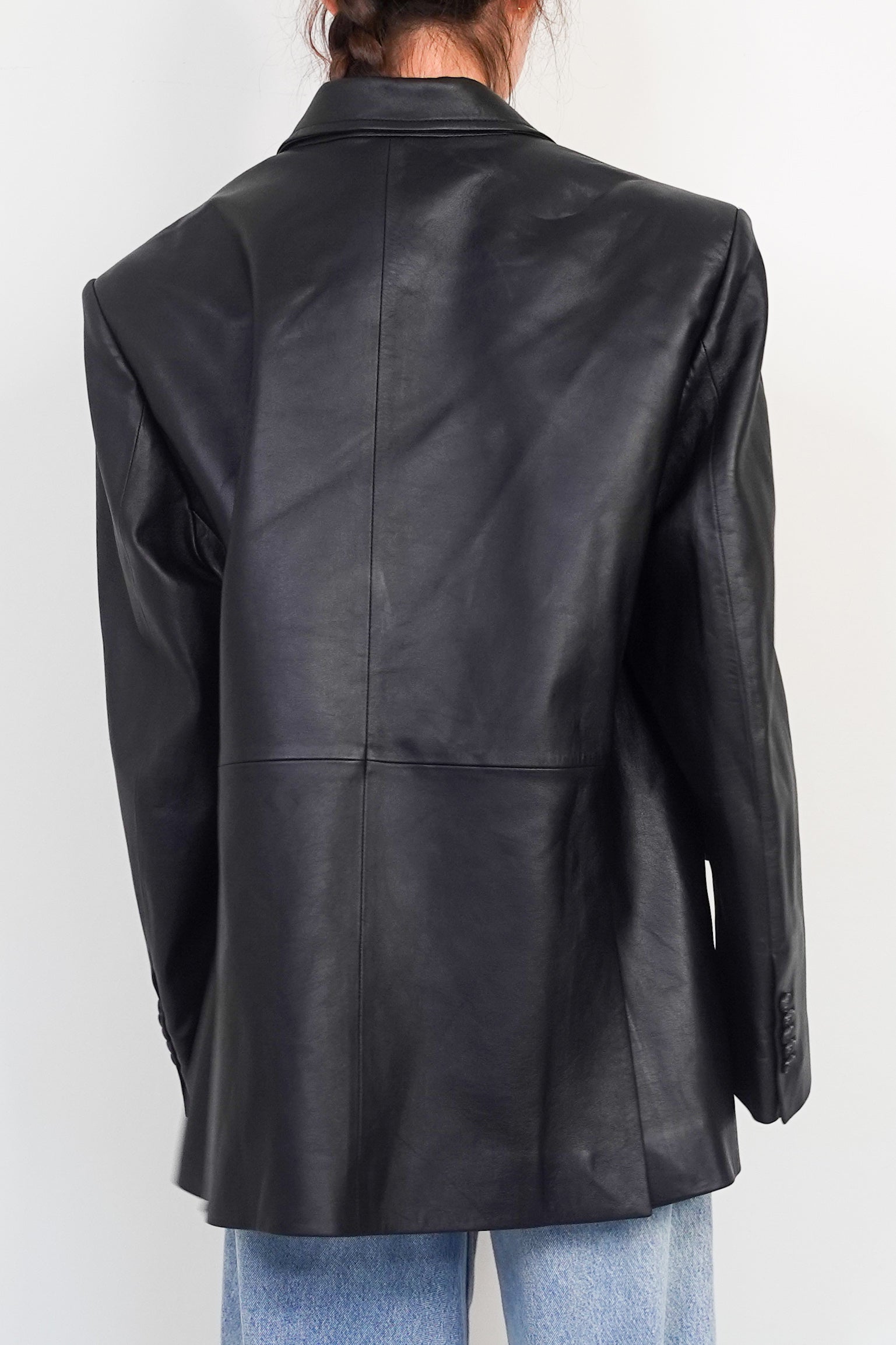 Black Leather blazer RRP £2500