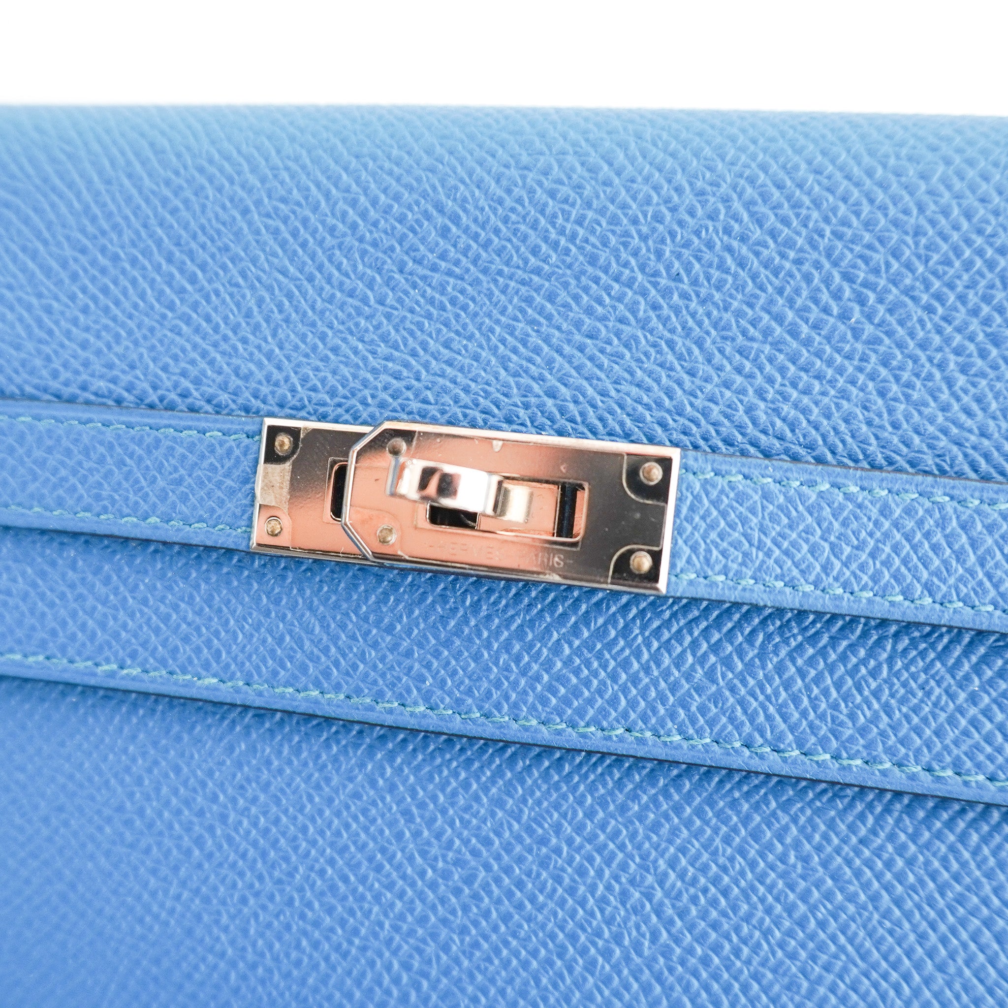 Hermès Kelly To Go Wallet in Blue Epsom Leather (RRP £4,400) | Authentic Preloved - Reloved Again