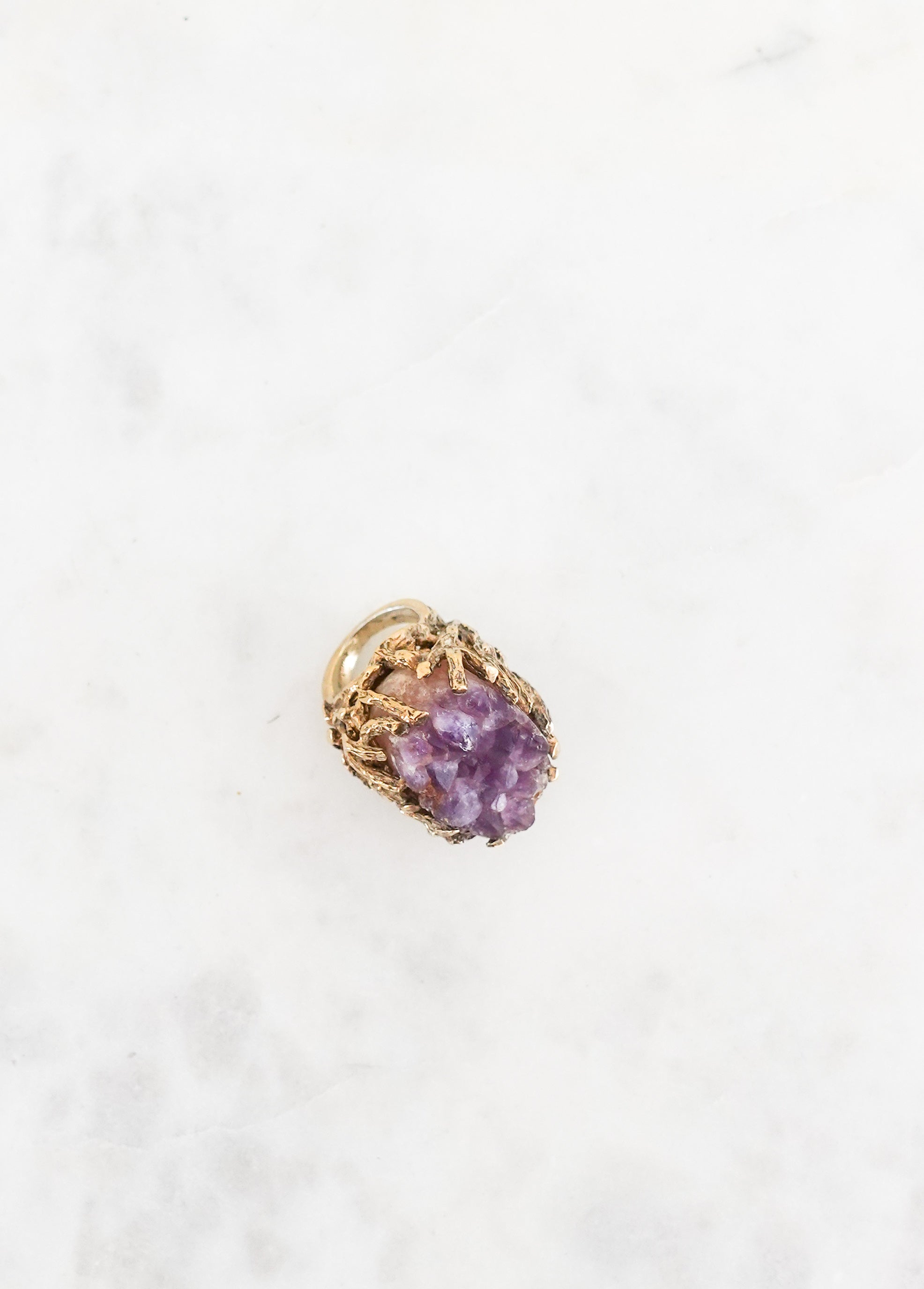 1960s purple quartz cocktail ring