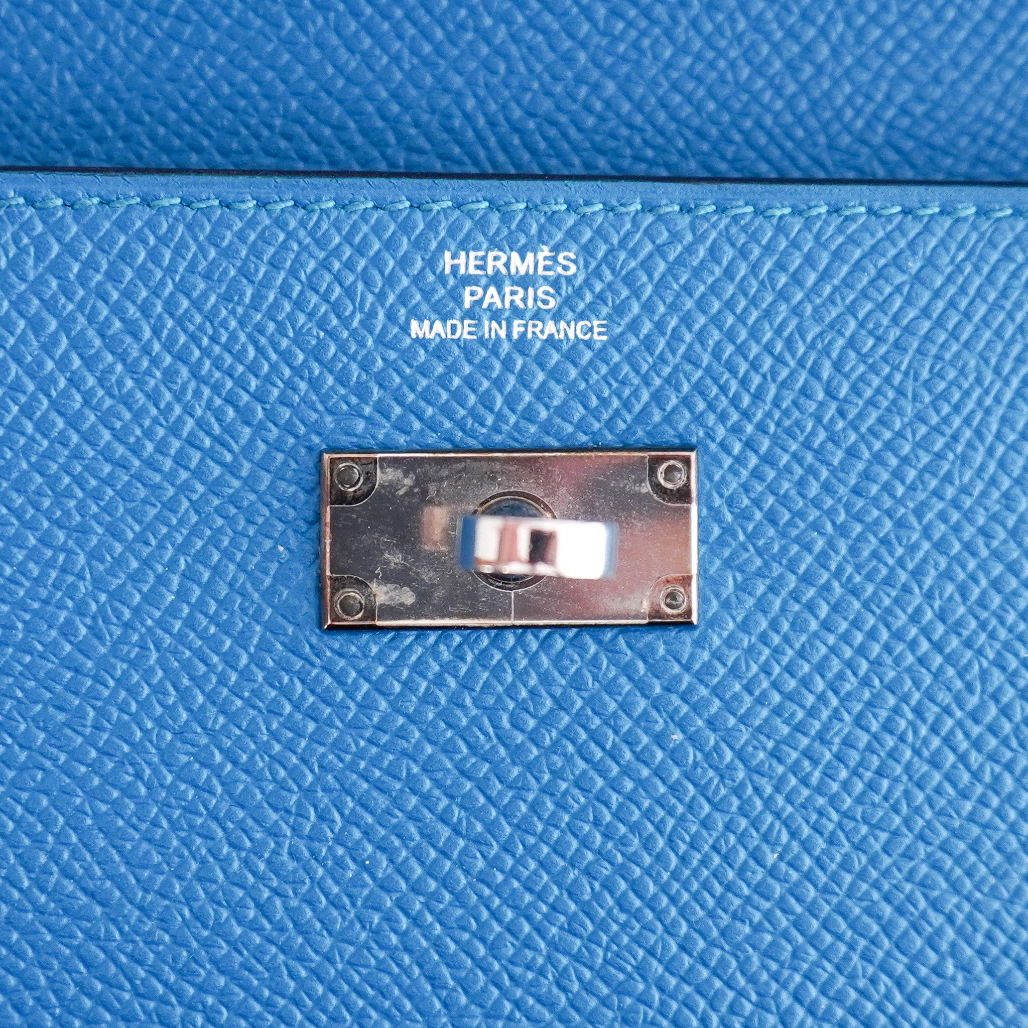 Hermès Kelly To Go Wallet in Blue Epsom Leather (RRP £4,400) | Authentic Preloved - Reloved Again