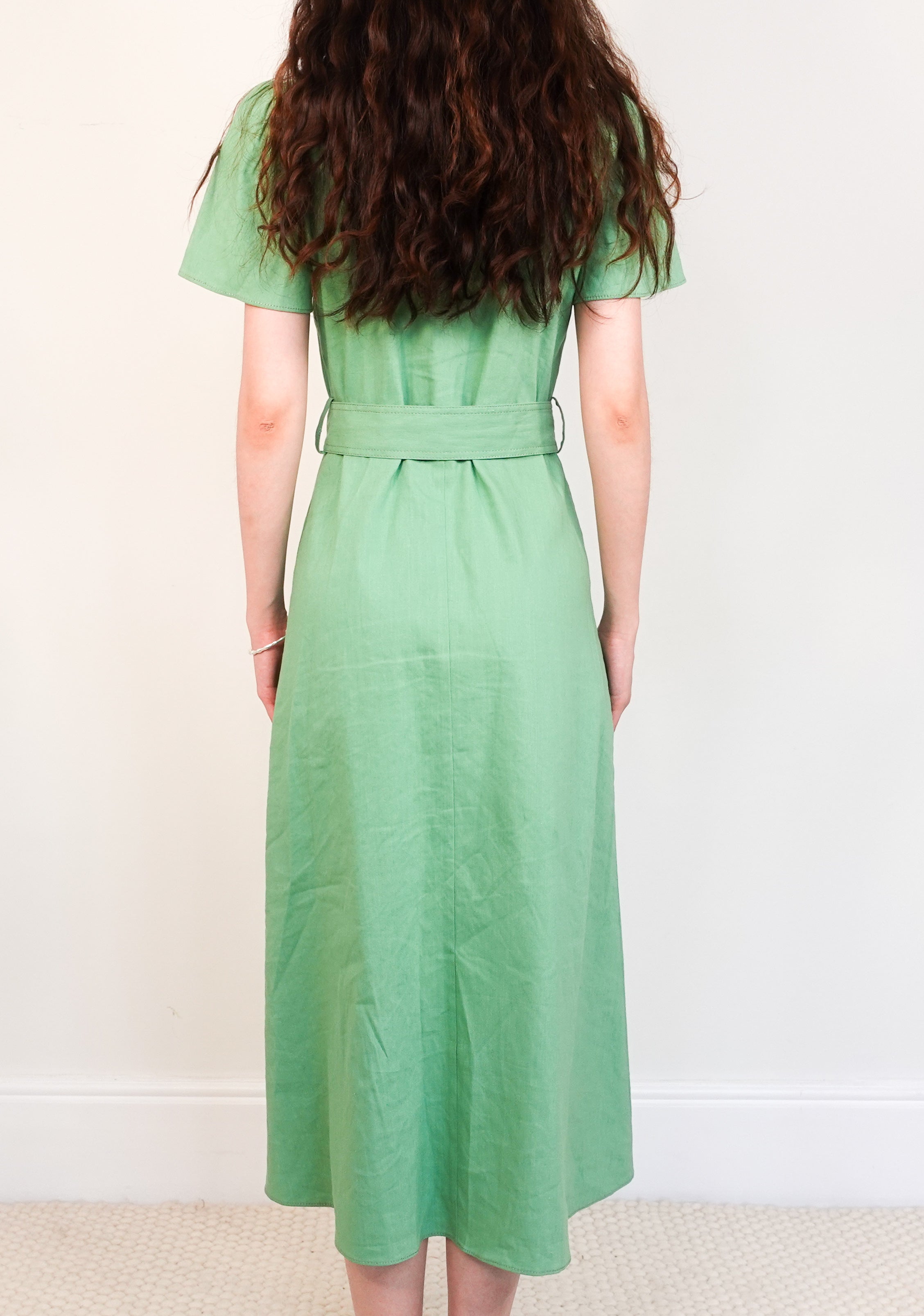 Green Judy linen shirt dress RRP £500