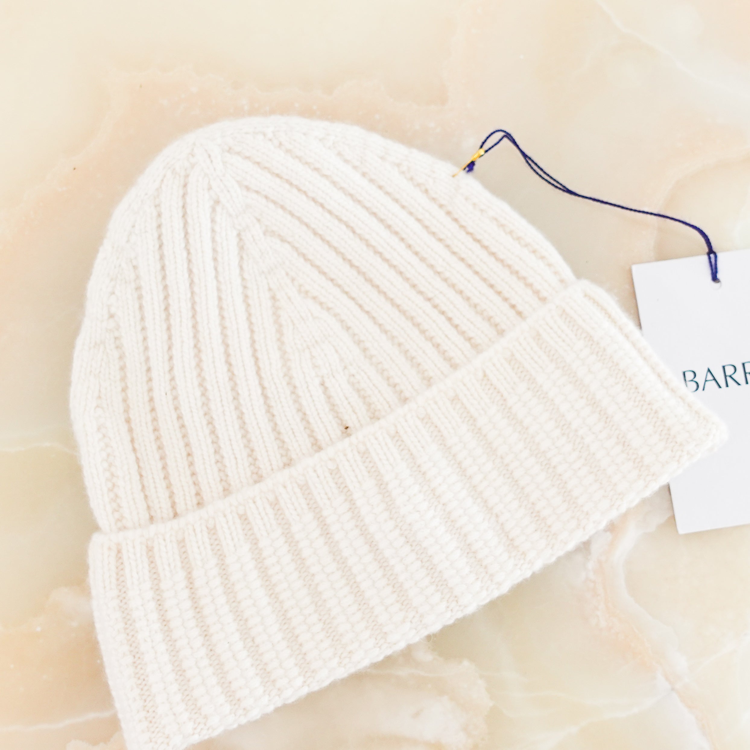 New cream cashmere beanie RRP £170