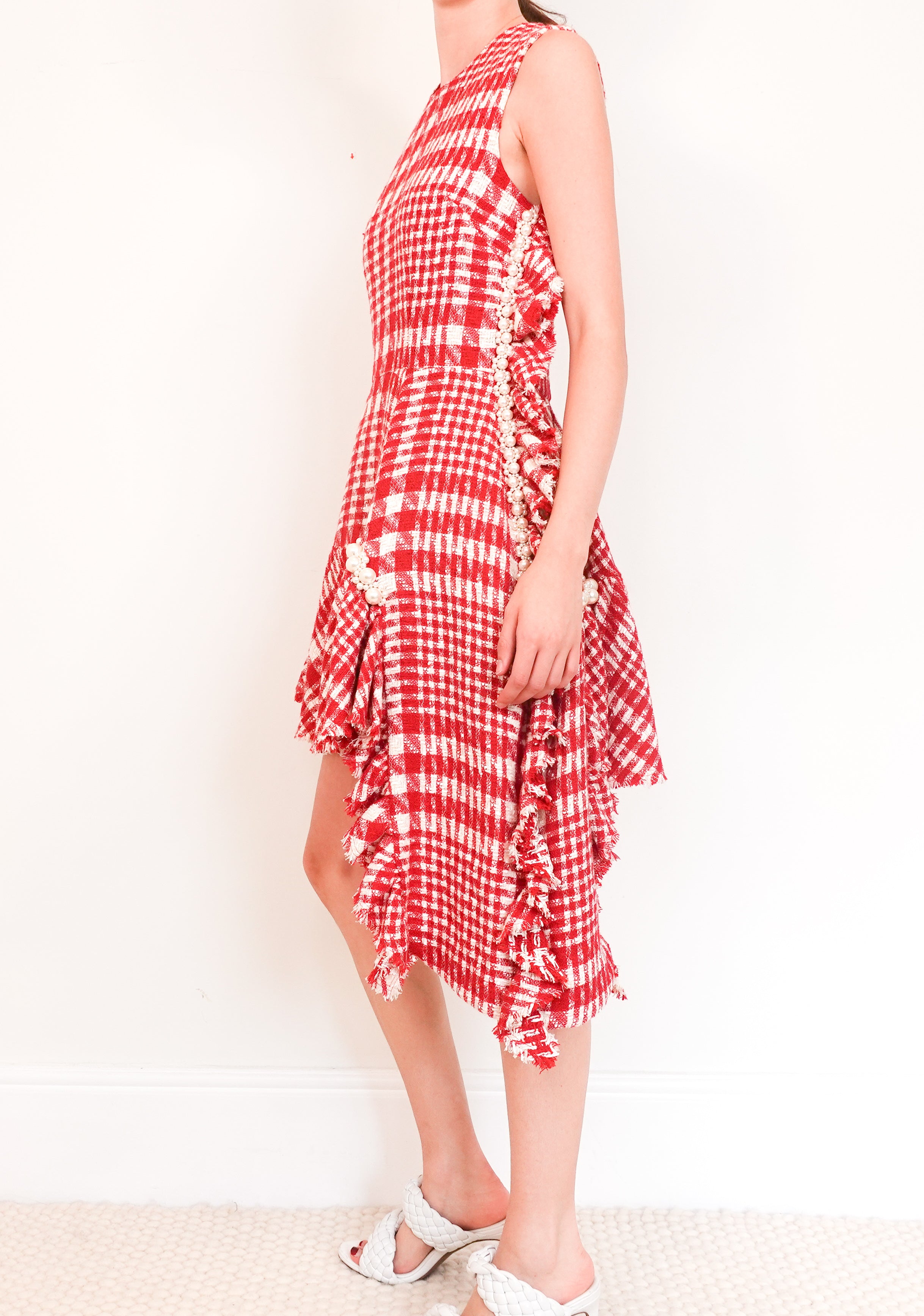 Red houndstooth dress RRP £995