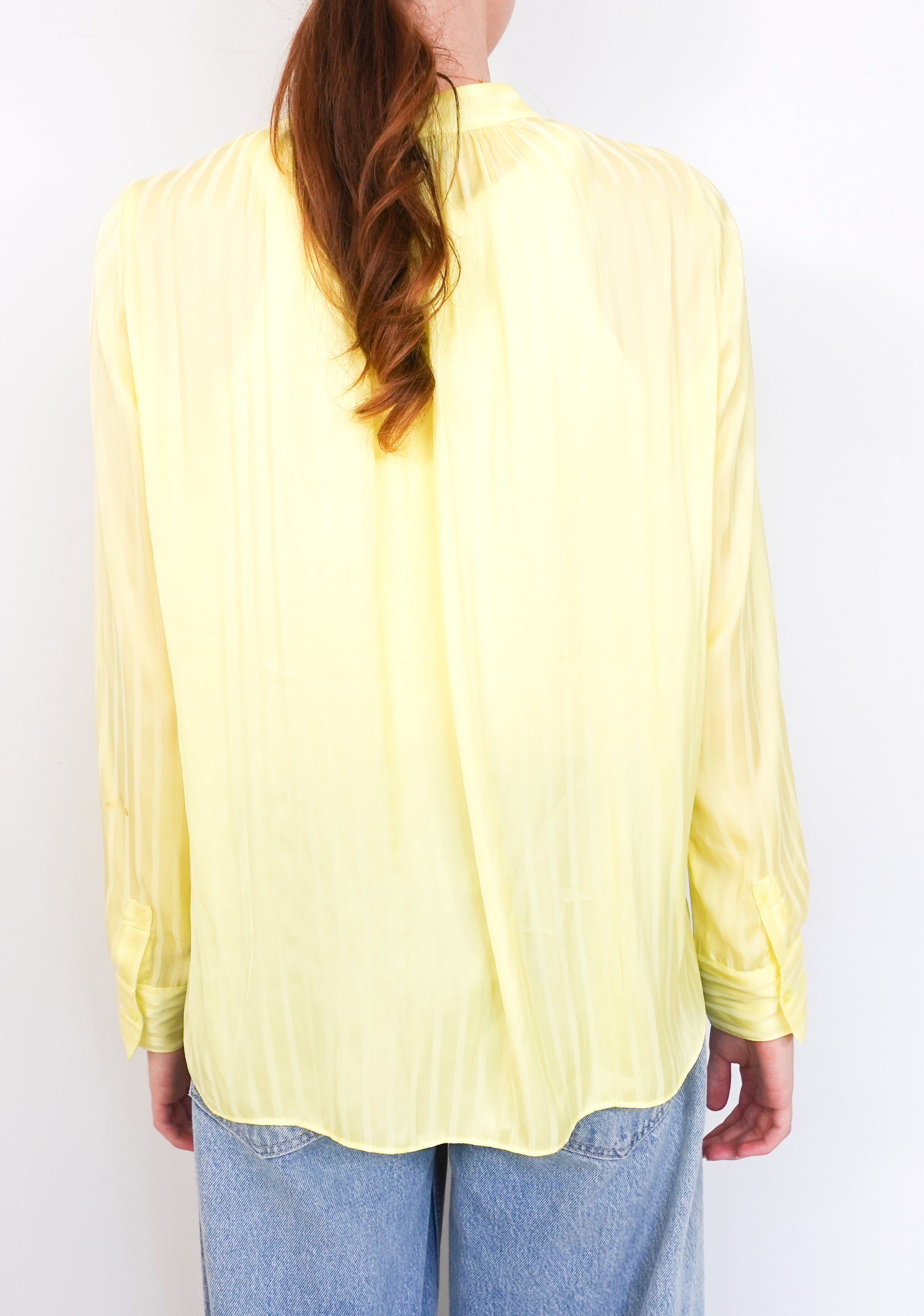 Yellow satin blouse RRP £260