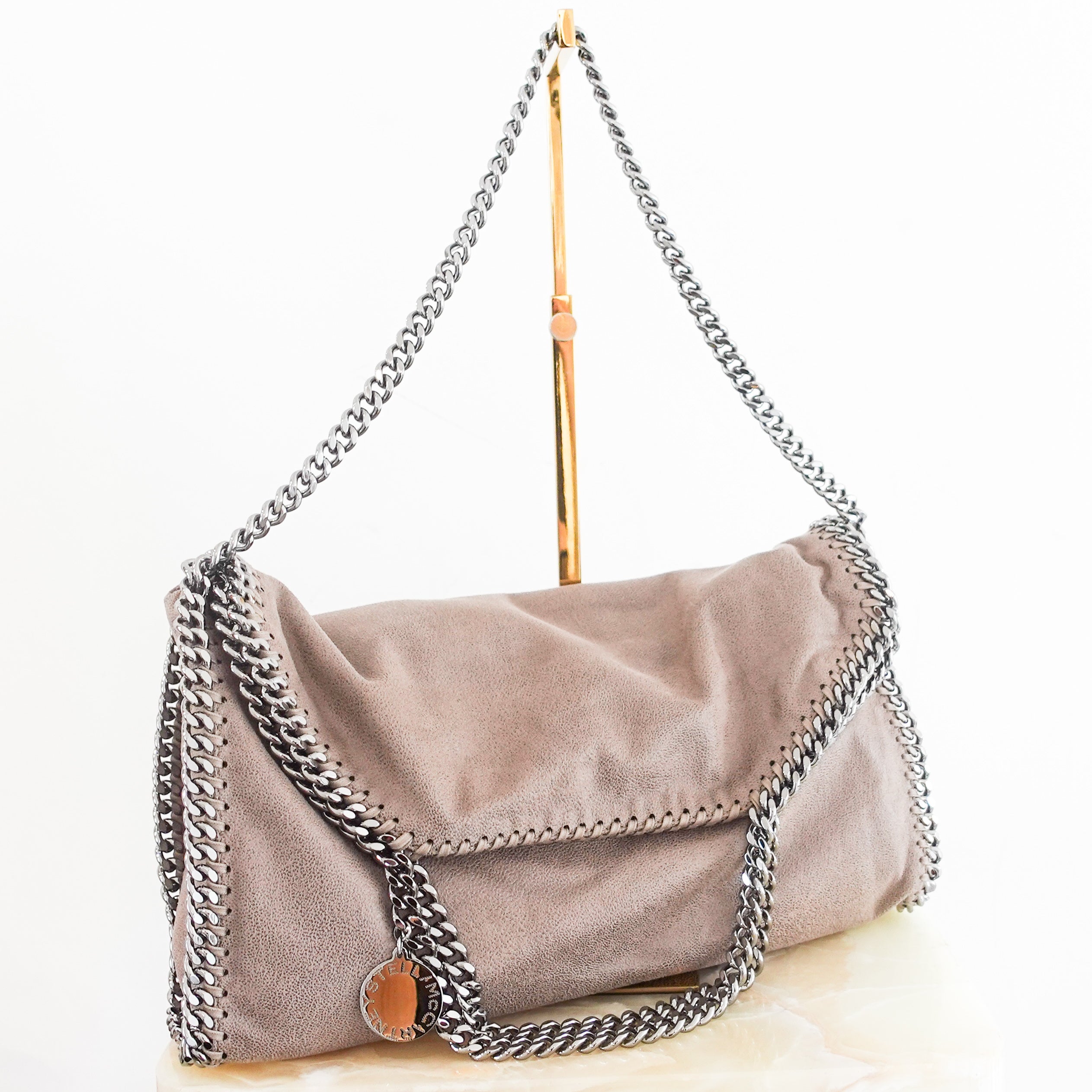 Falabella fold over grey bag new RRP £900