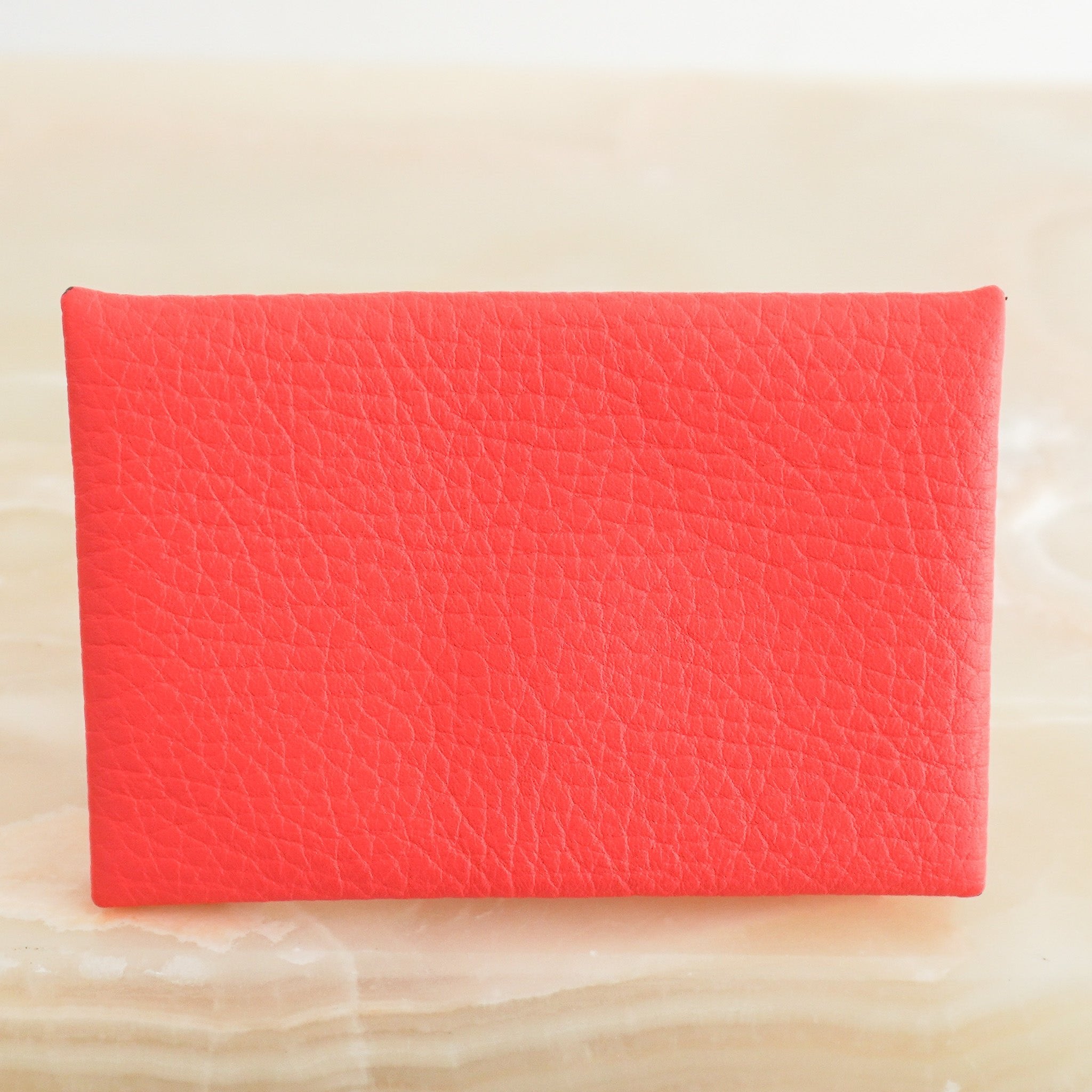 Hermes Calvi Card Holder in Rose Pink (RRP £360) | Authentic Preloved