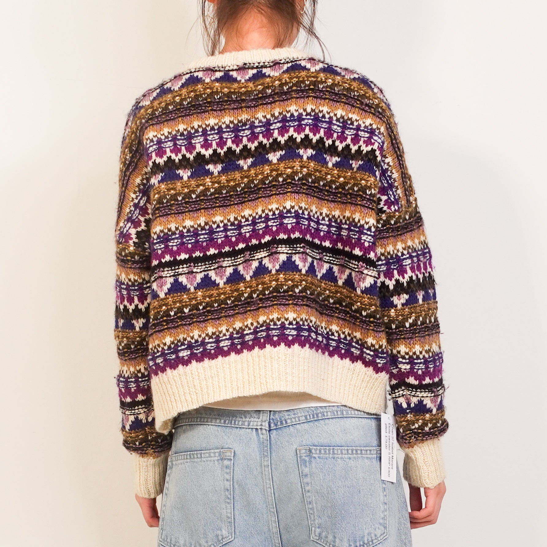 Alpaca decorative knit sweater RRP £400